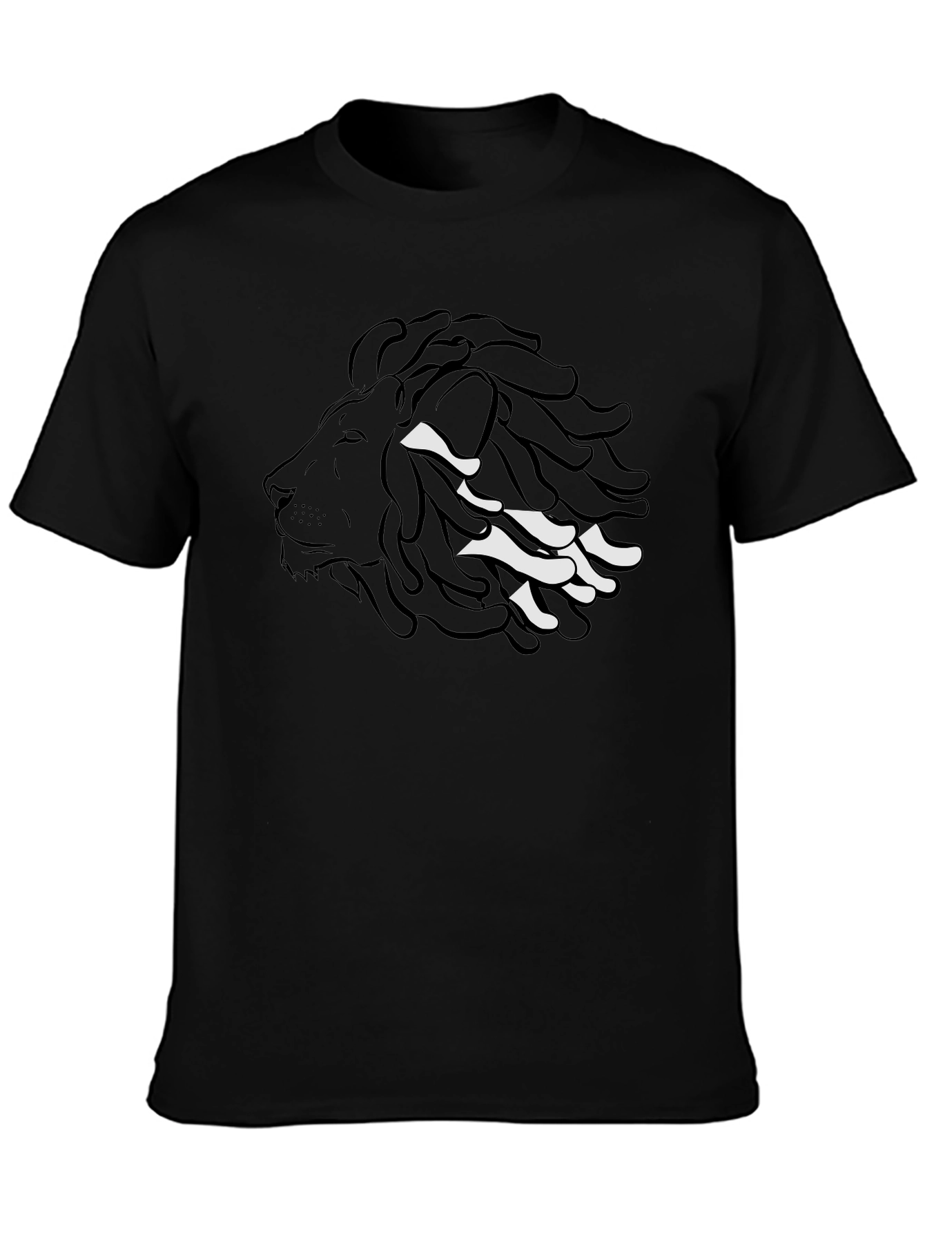 Rasta Lion Graphic Tee - Stylish Black T-Shirt