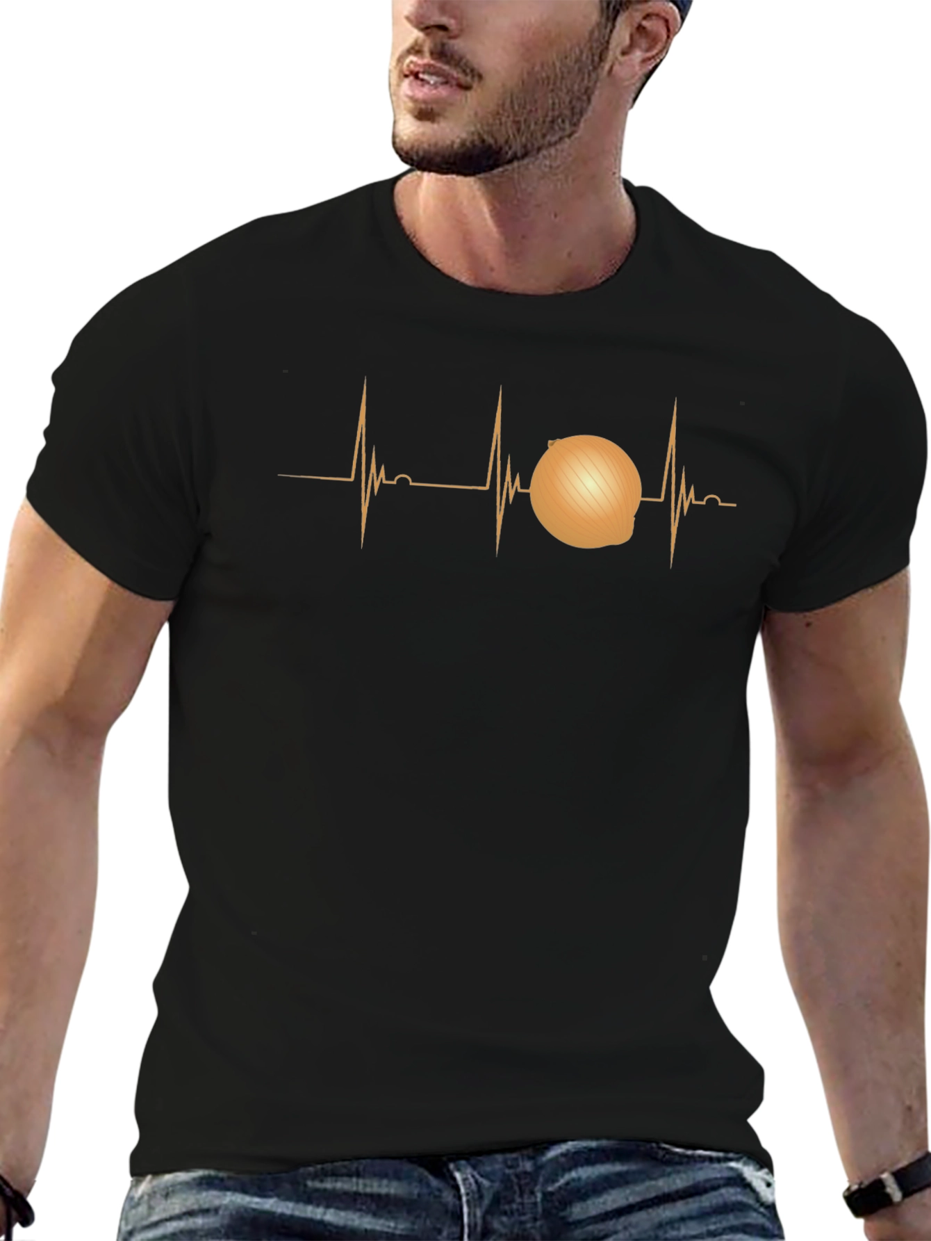 Onion Heartbeat Graphic T-Shirt - Funny Foodie Tee