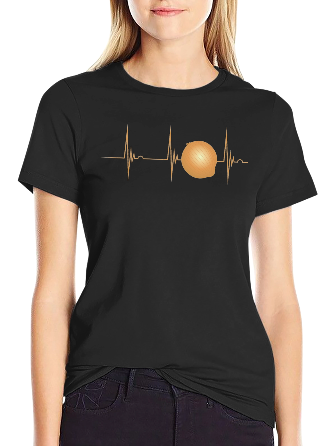 Onion Heartbeat Graphic T-Shirt - Funny Foodie Tee