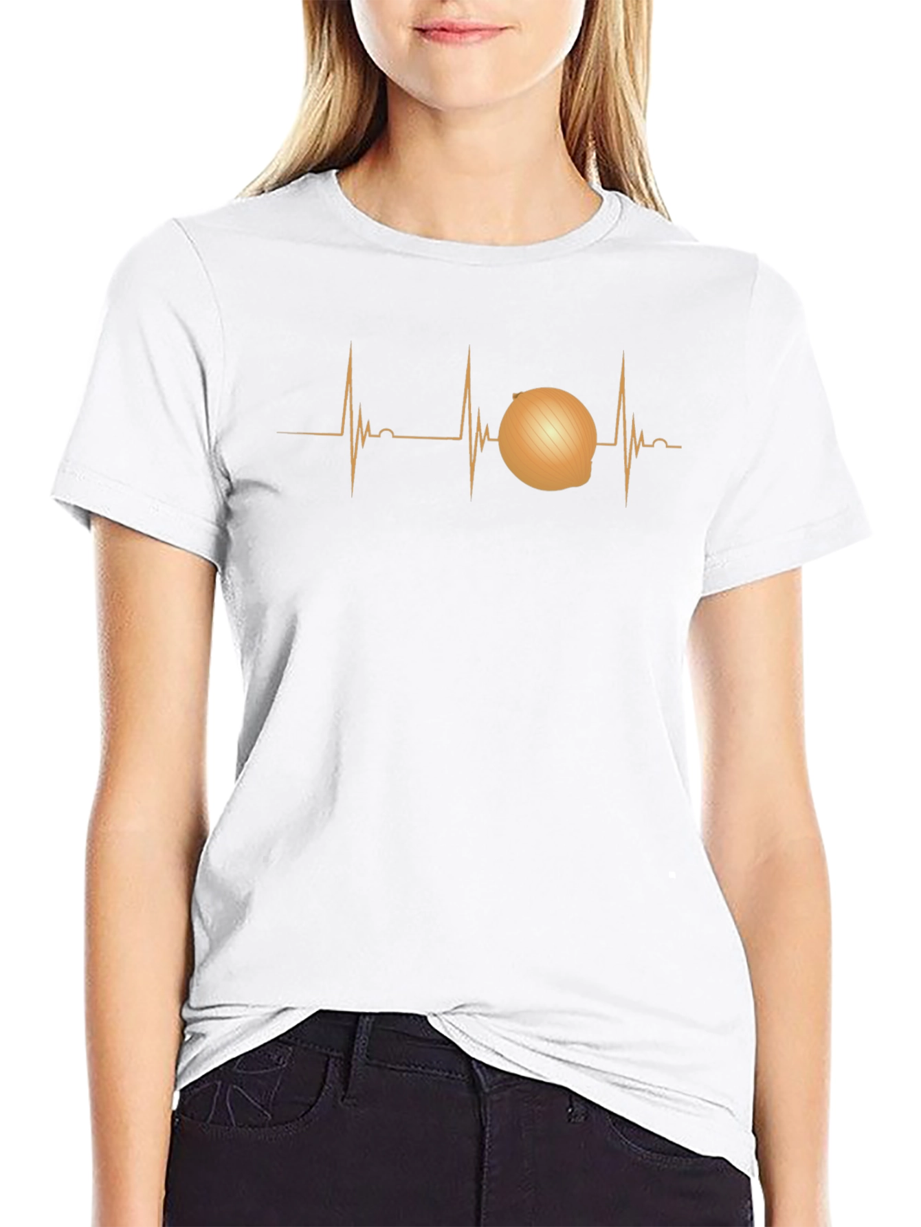 Onion Heartbeat Graphic T-Shirt - Funny Foodie Tee