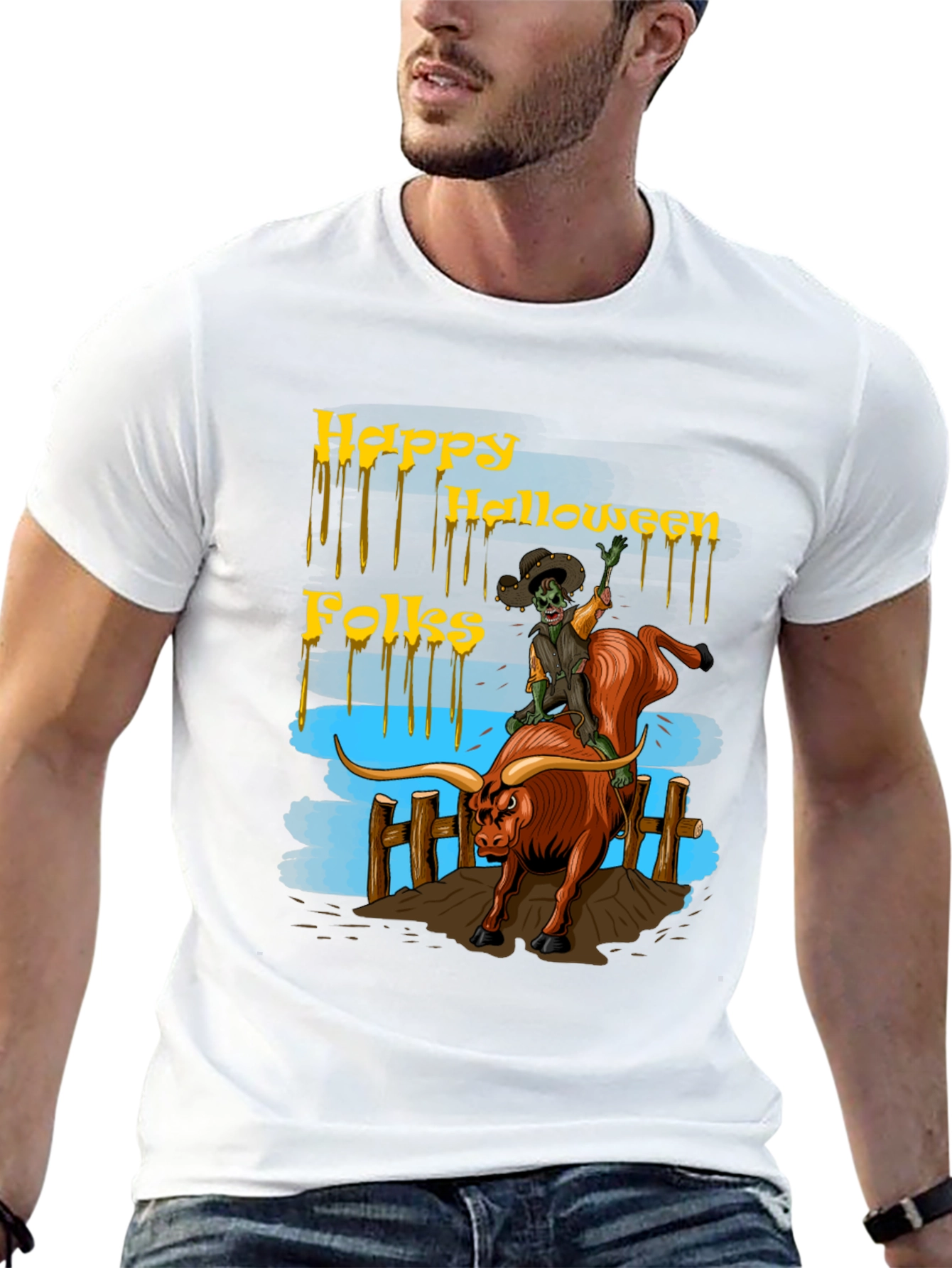 Halloween Bull Riding T-Shirt