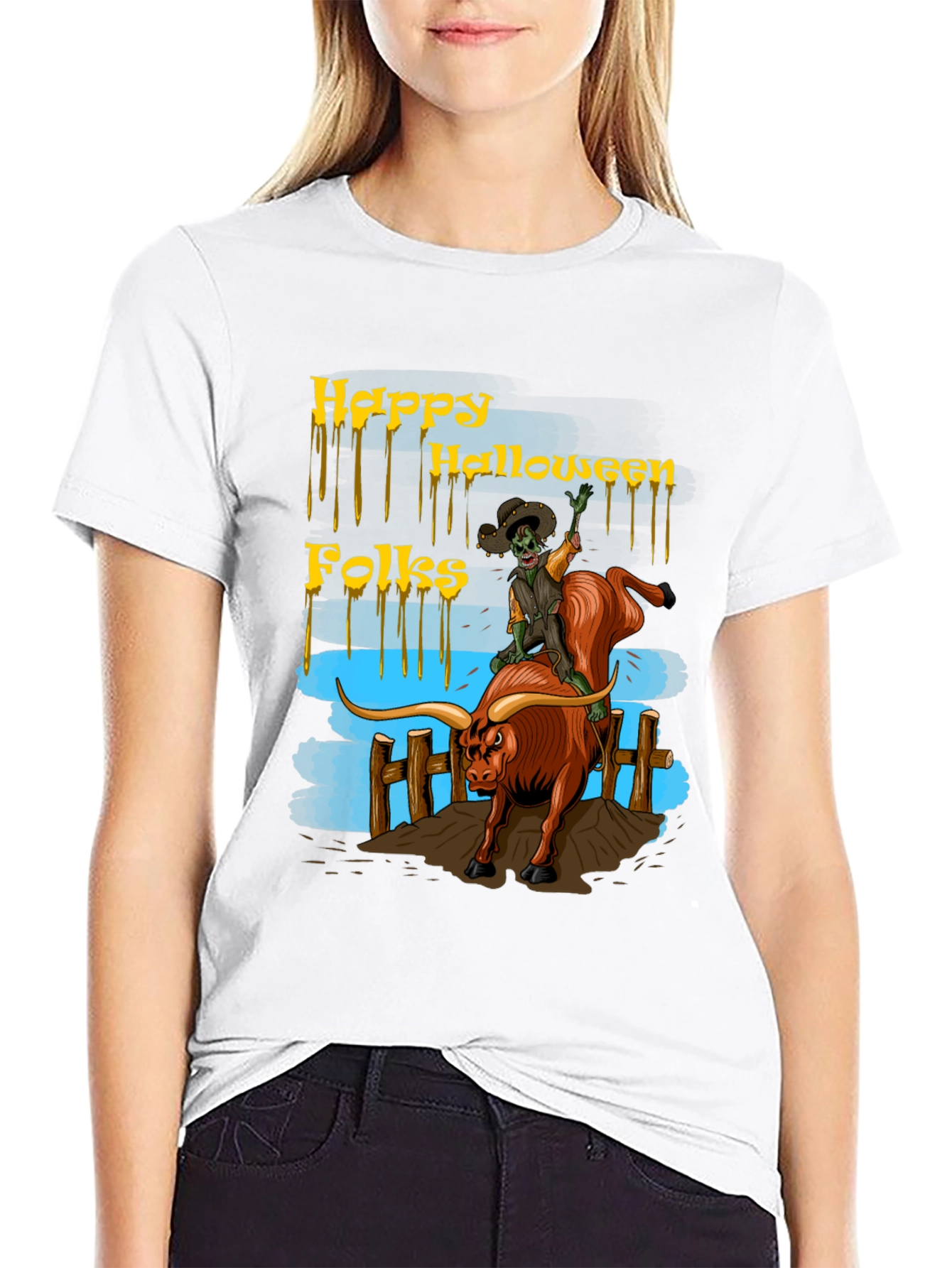 Halloween Bull Riding T-Shirt