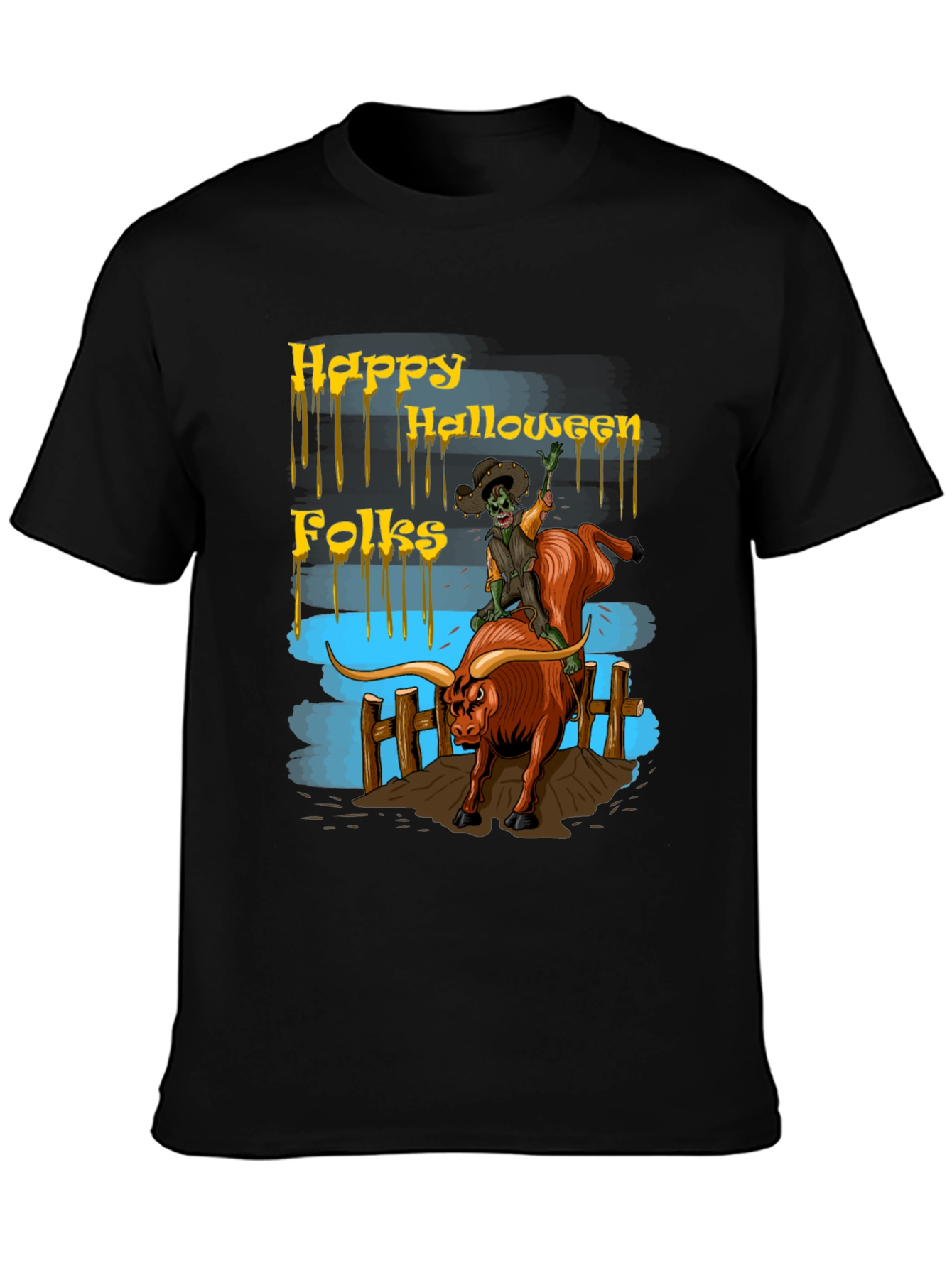 Halloween Bull Riding T-Shirt