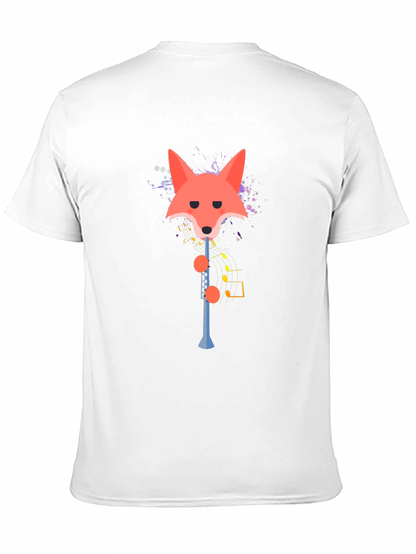 Fox Clarinet Player Graphic Tee - Quirky Music Shirt