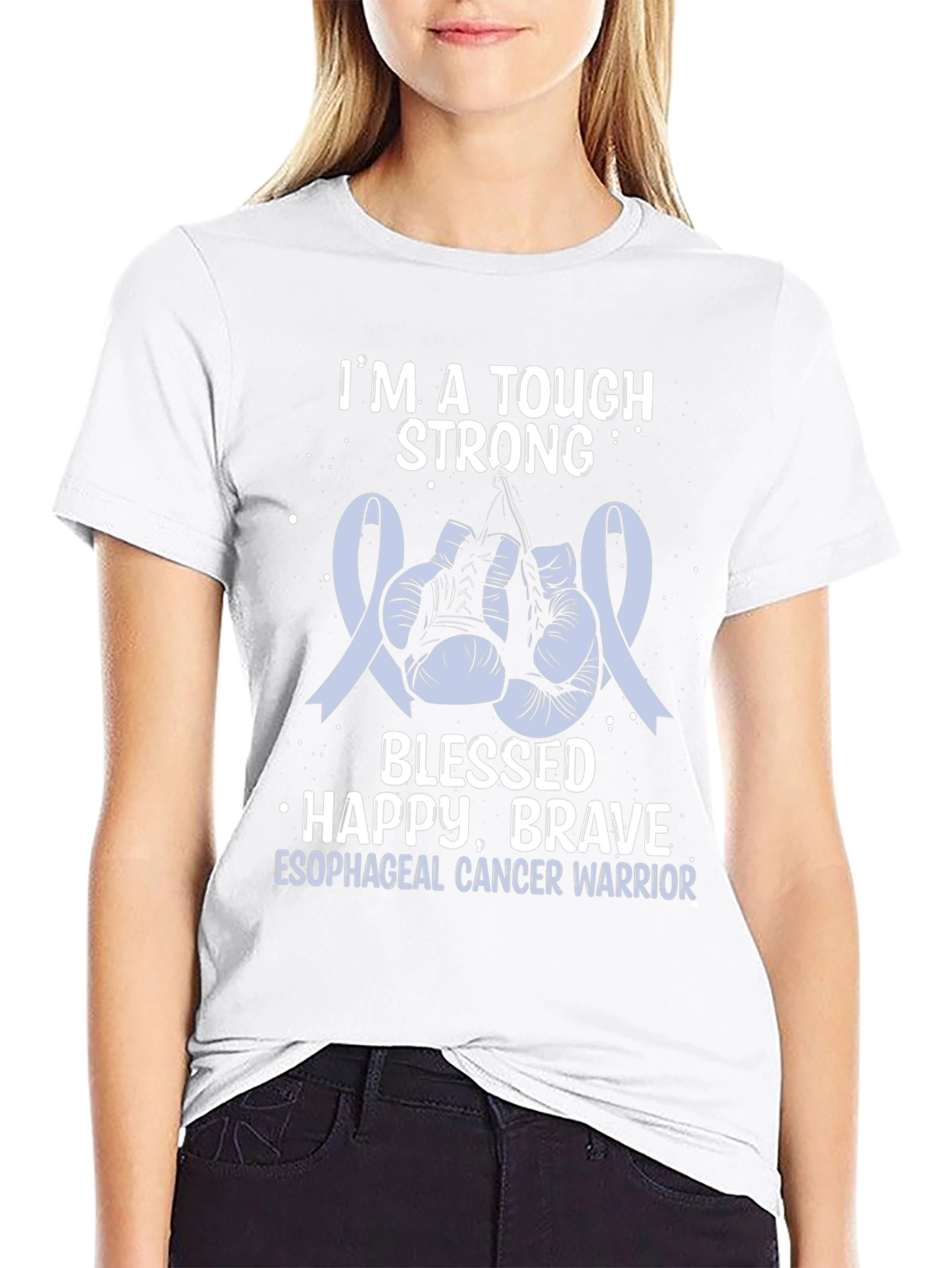Tough Esophageal Cancer Warrior Support T-Shirt