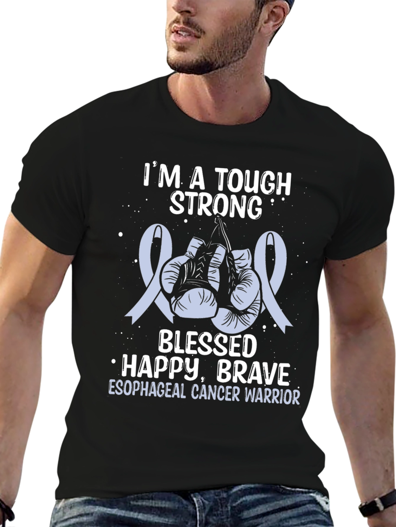Tough Esophageal Cancer Warrior Support T-Shirt