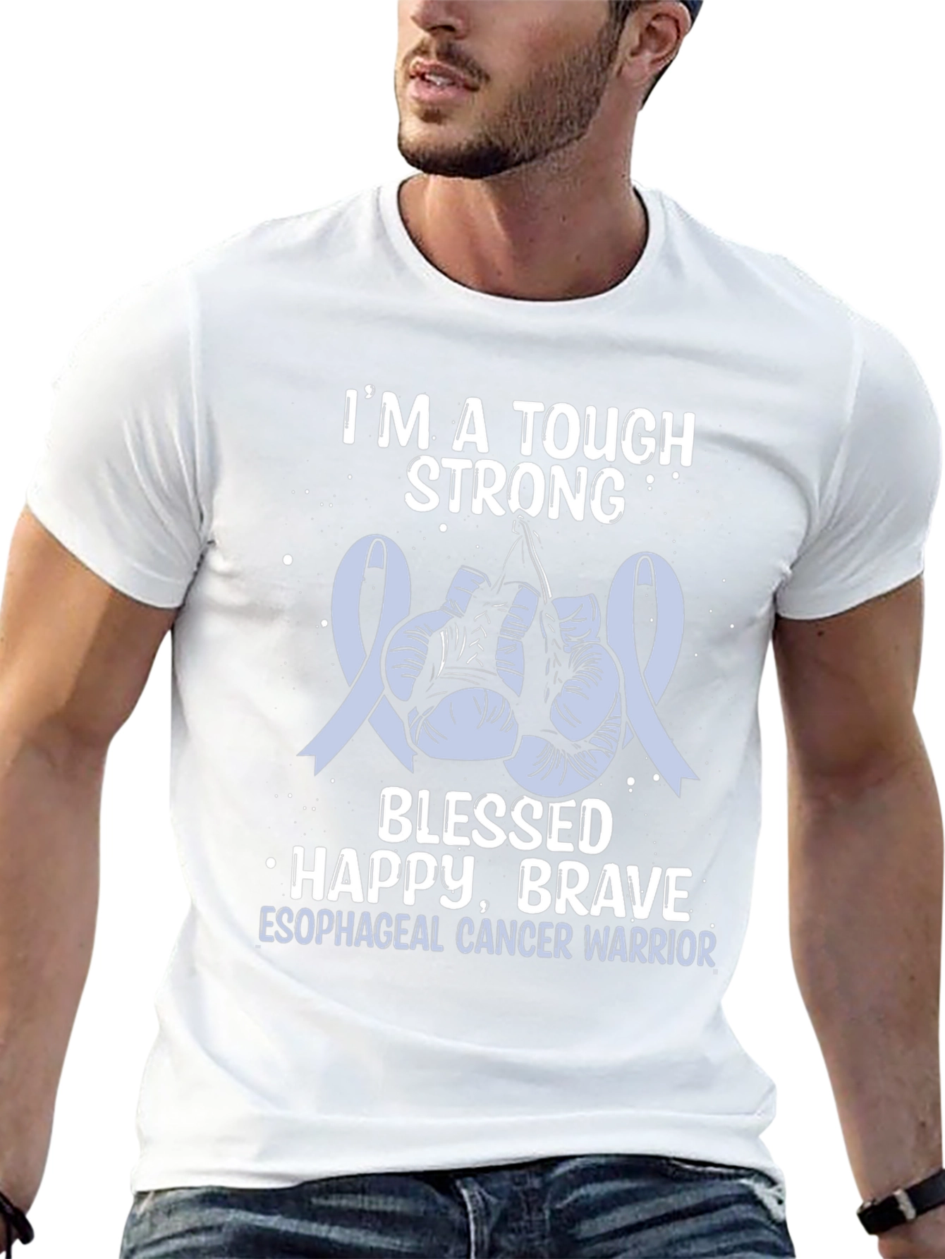 Tough Esophageal Cancer Warrior Support T-Shirt