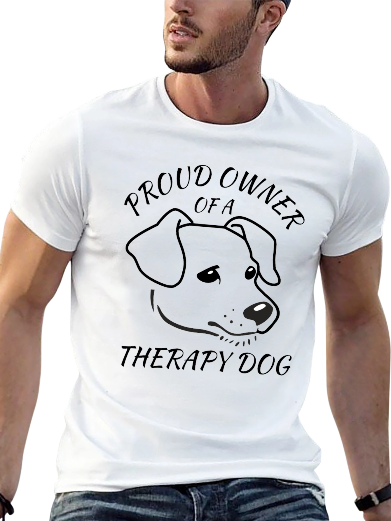 Proud Owner Therapy Dog Graphic T-Shirt