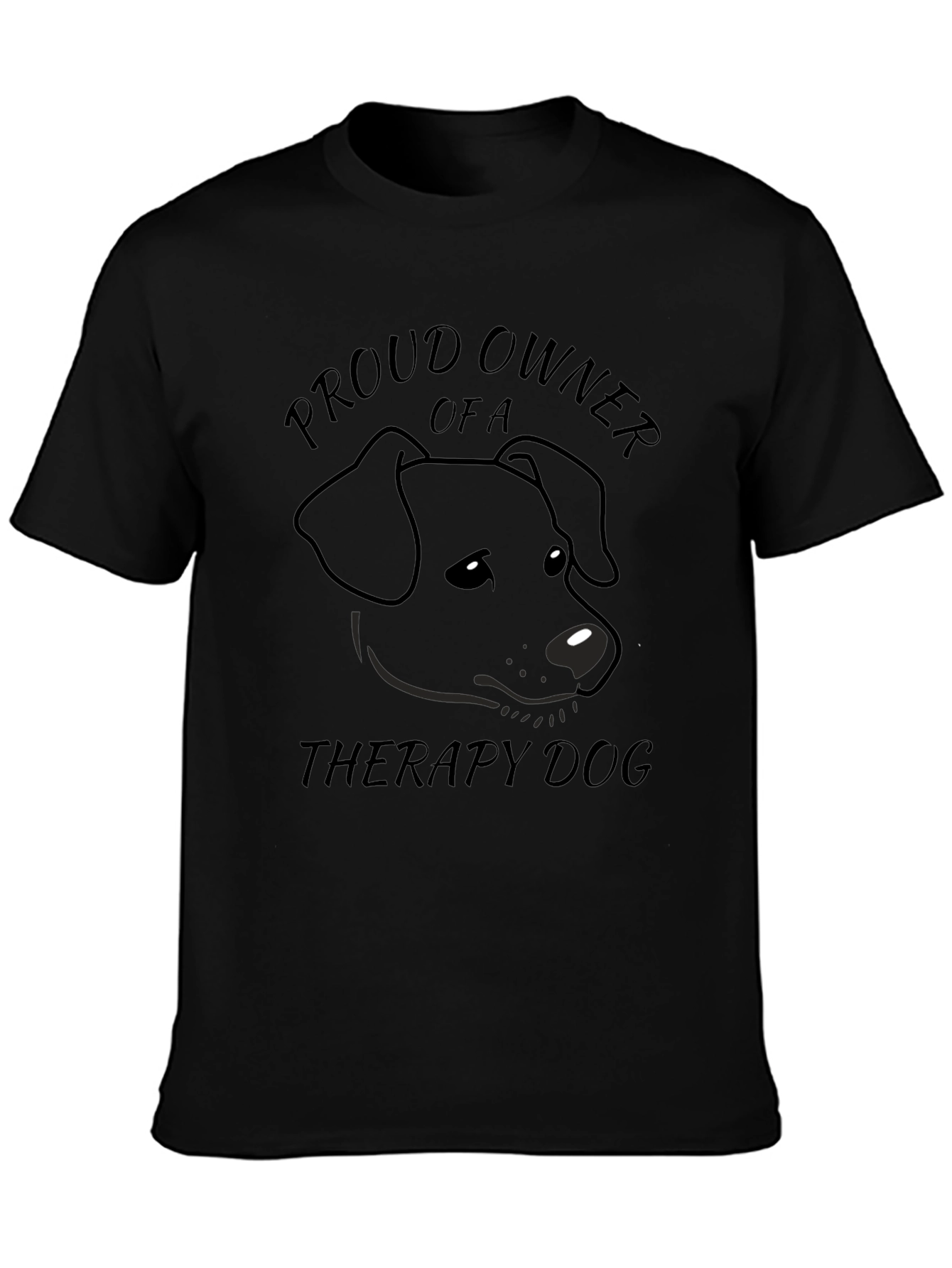 Proud Owner Therapy Dog Graphic T-Shirt