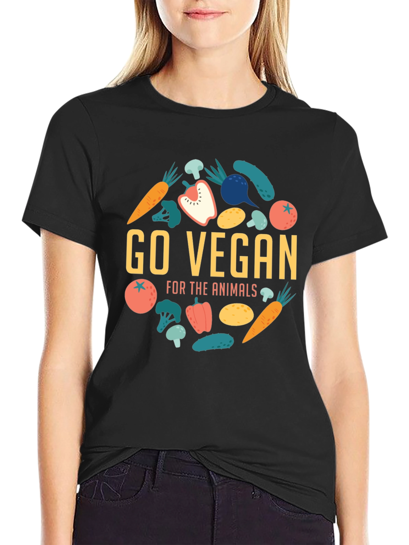 Go Vegan Graphic Tee - Animal Lovers Apparel