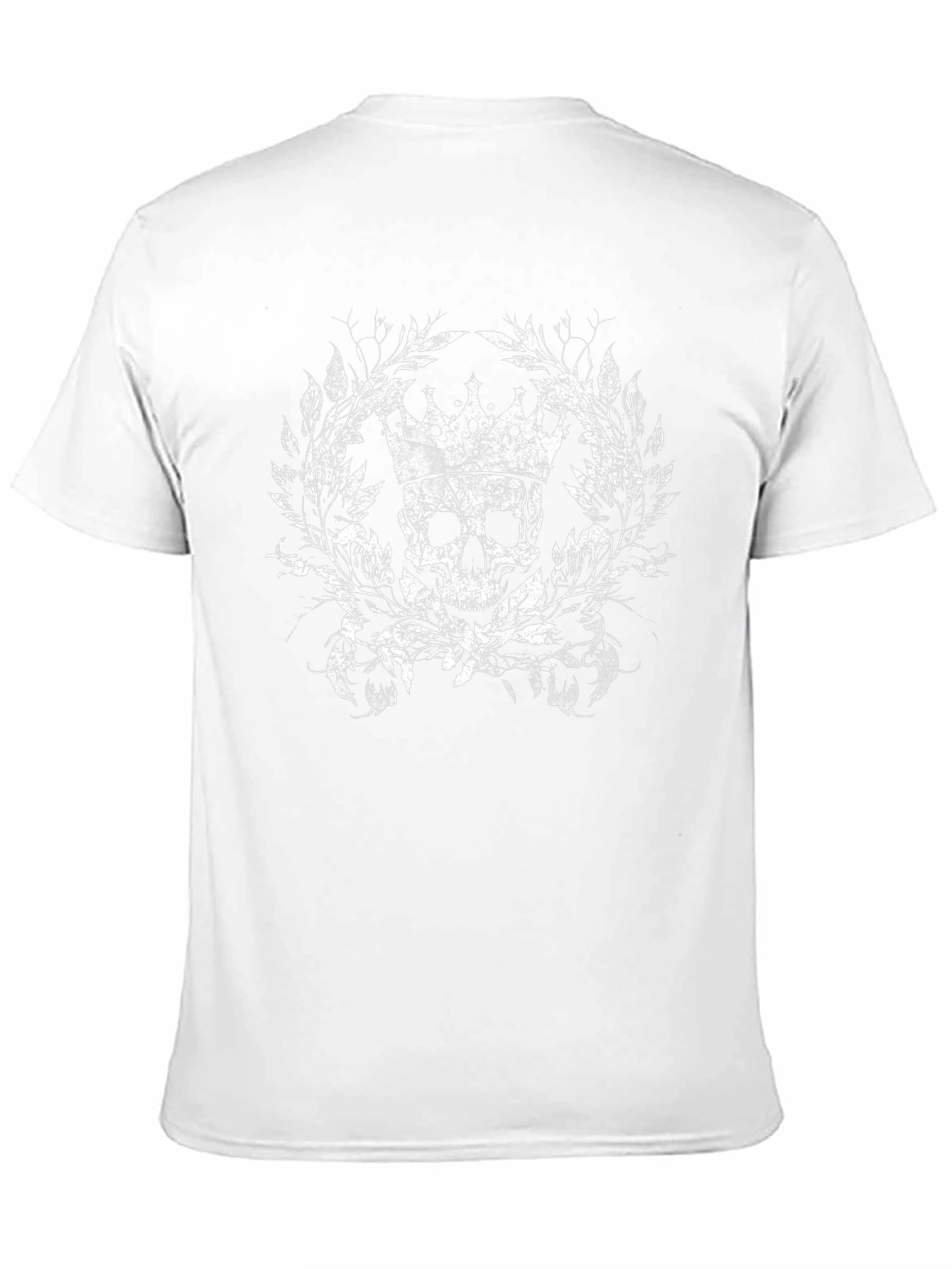 Crowned Skull Graphic Tee - Black Cotton T-Shirt