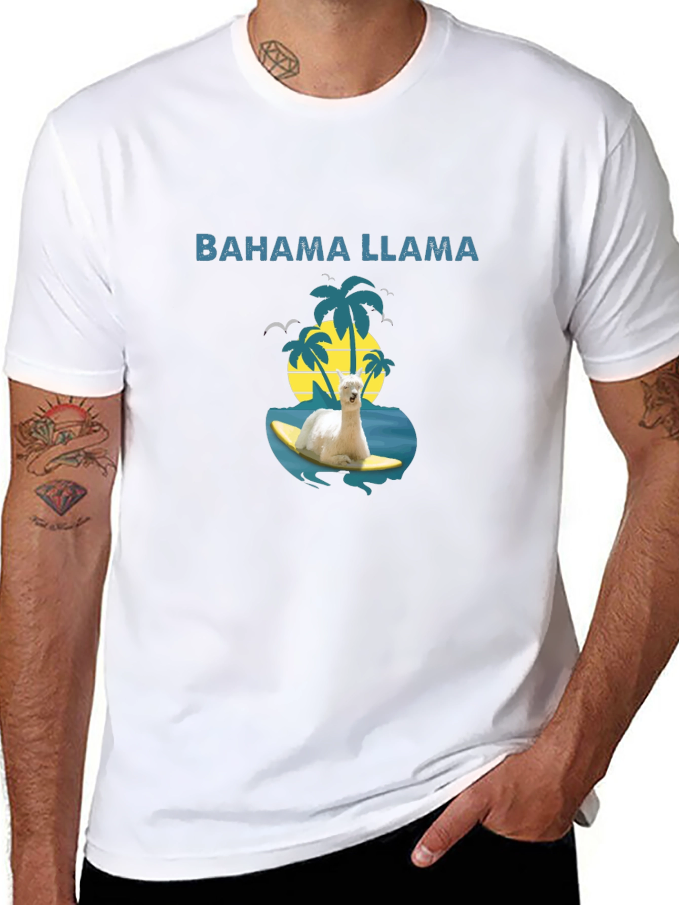 Bahama Llama T-Shirt - Surfs Up!
