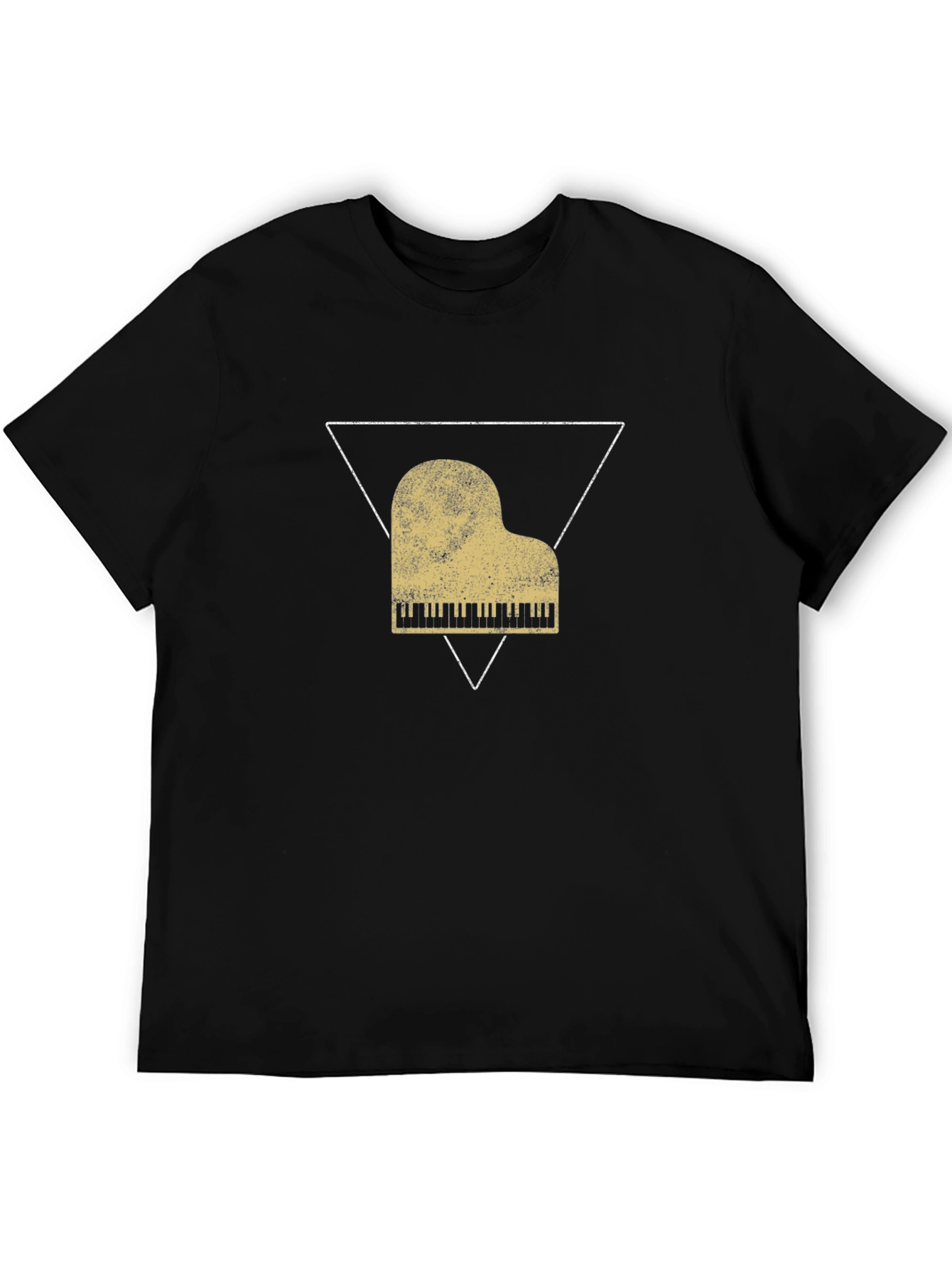 Piano Graphic Tee - Music Lovers Black T-Shirt