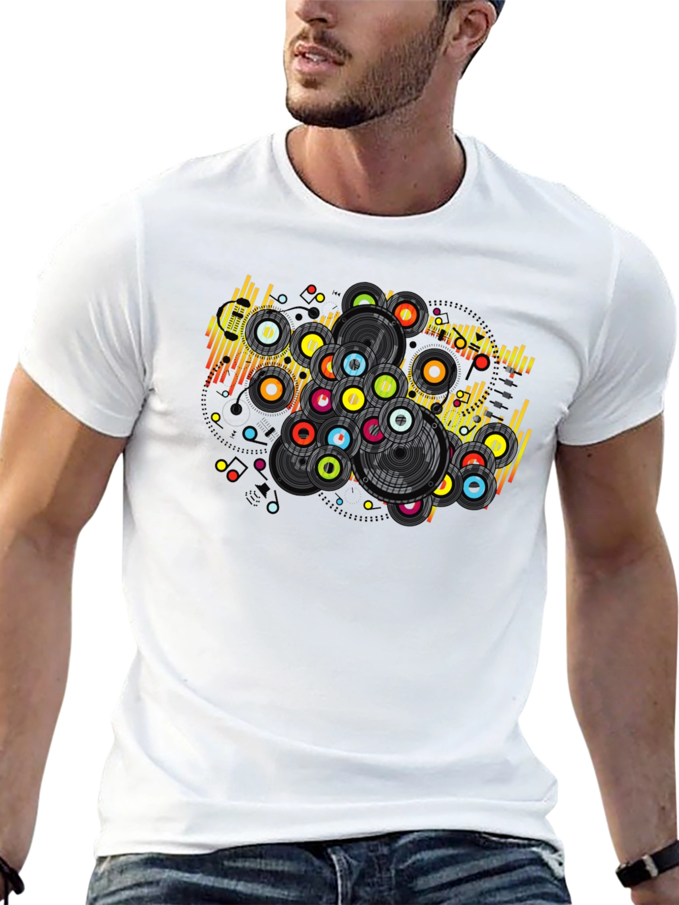 Retro Vinyl Record Graphic T-Shirt