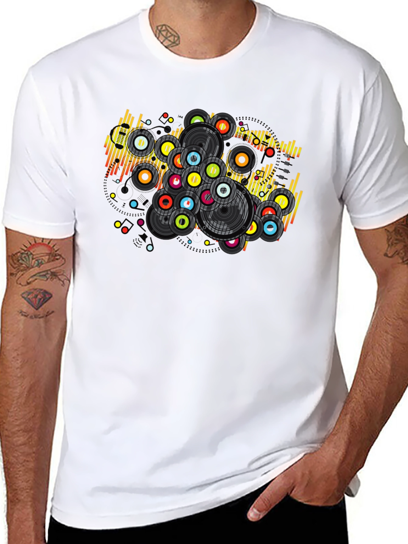Retro Vinyl Record Graphic T-Shirt