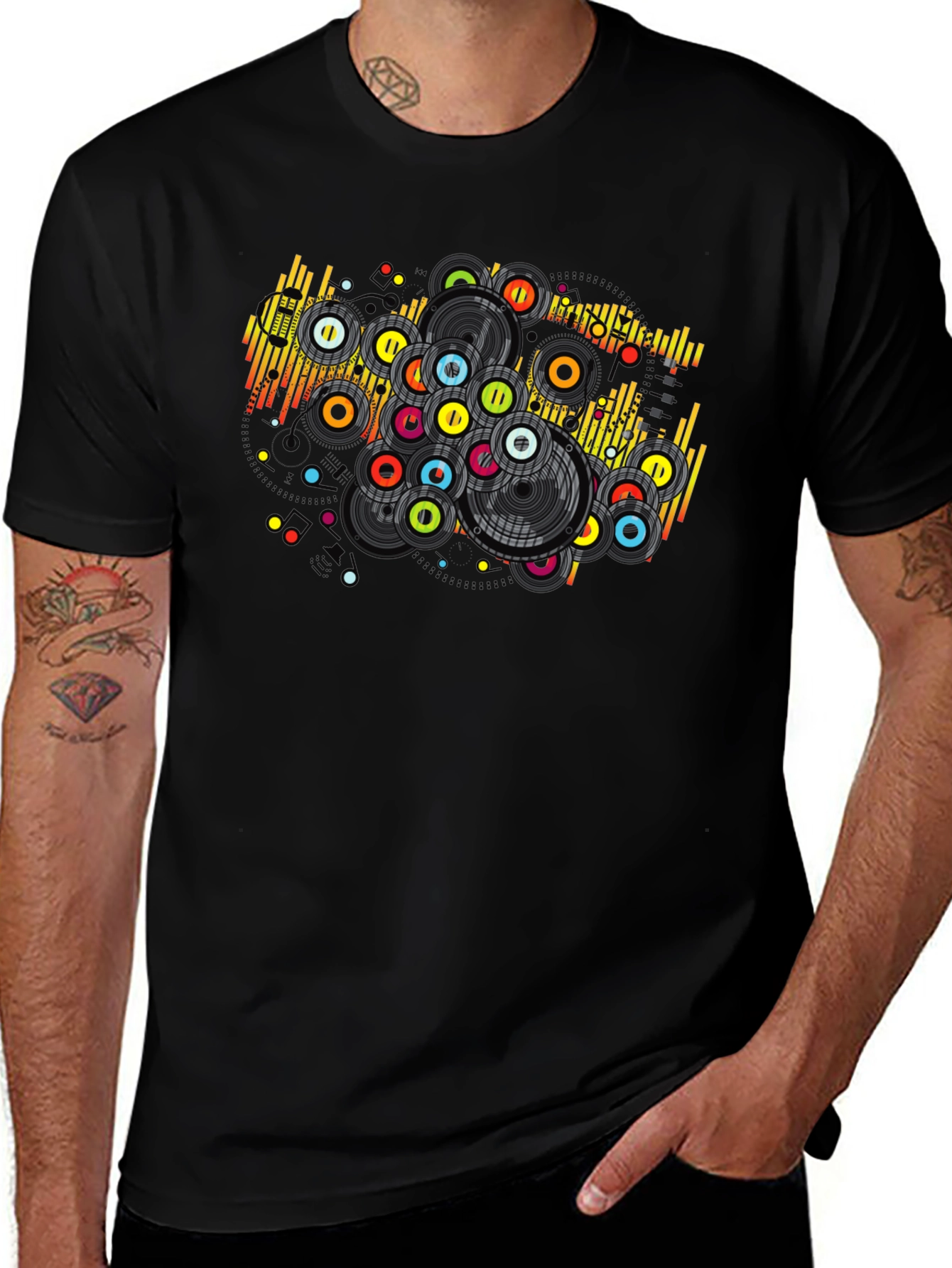 Retro Vinyl Record Graphic T-Shirt
