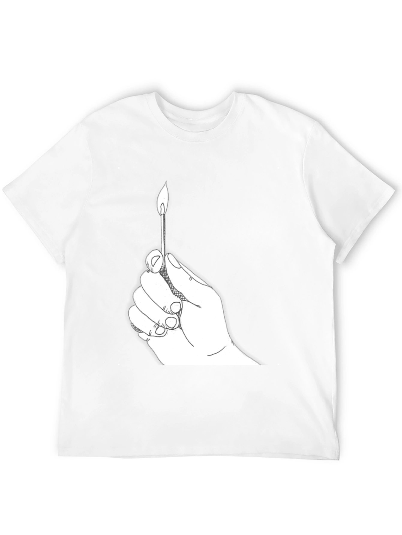 Burning Match Graphic Tee - Classic Black T-Shirt
