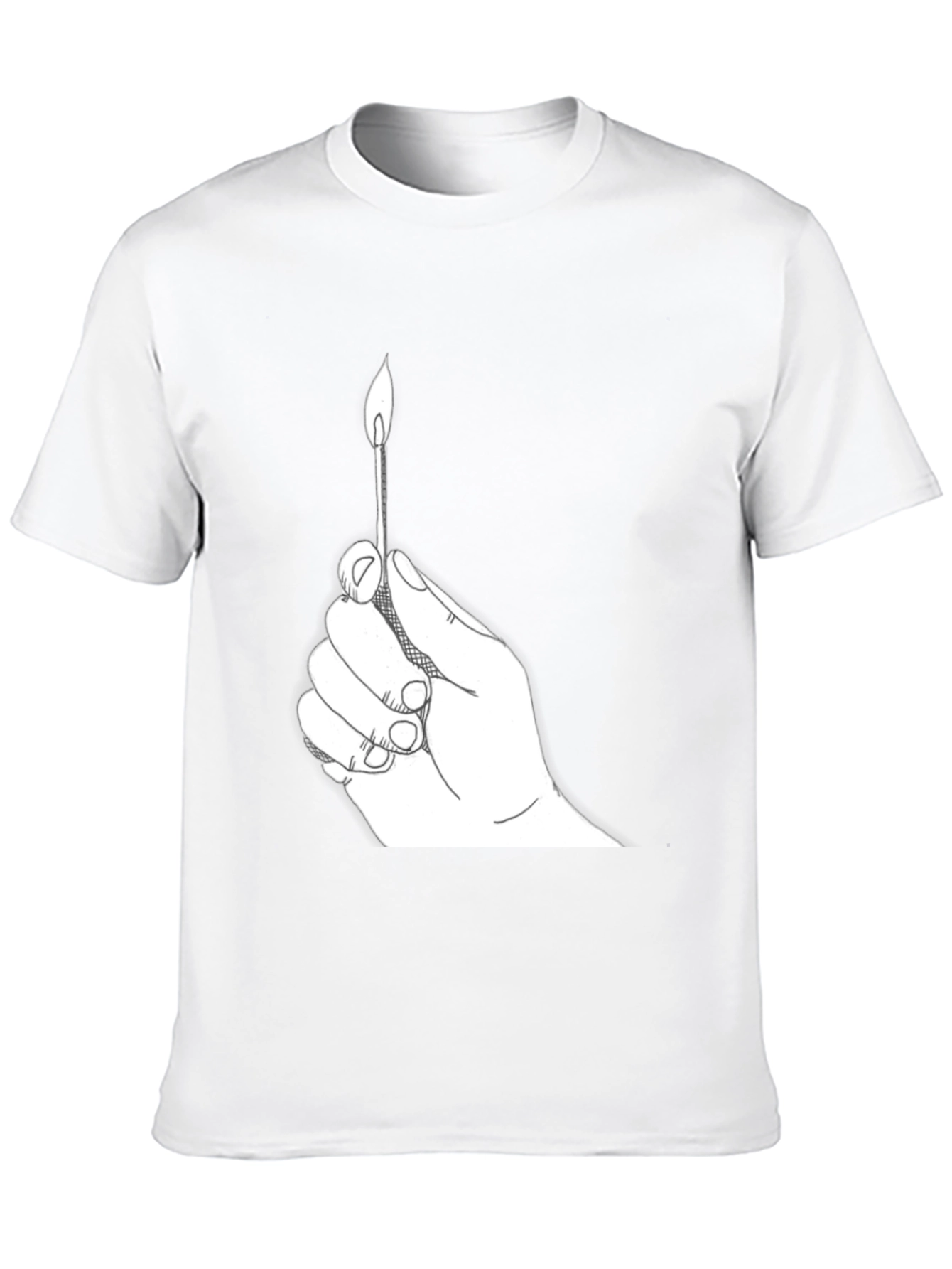 Burning Match Graphic Tee - Classic Black T-Shirt