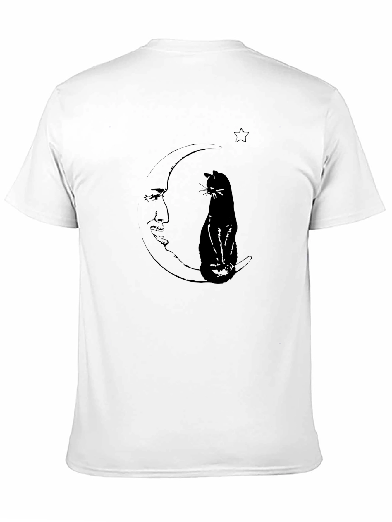 Black Cat Moon T-Shirt - Celestial Graphic Tee