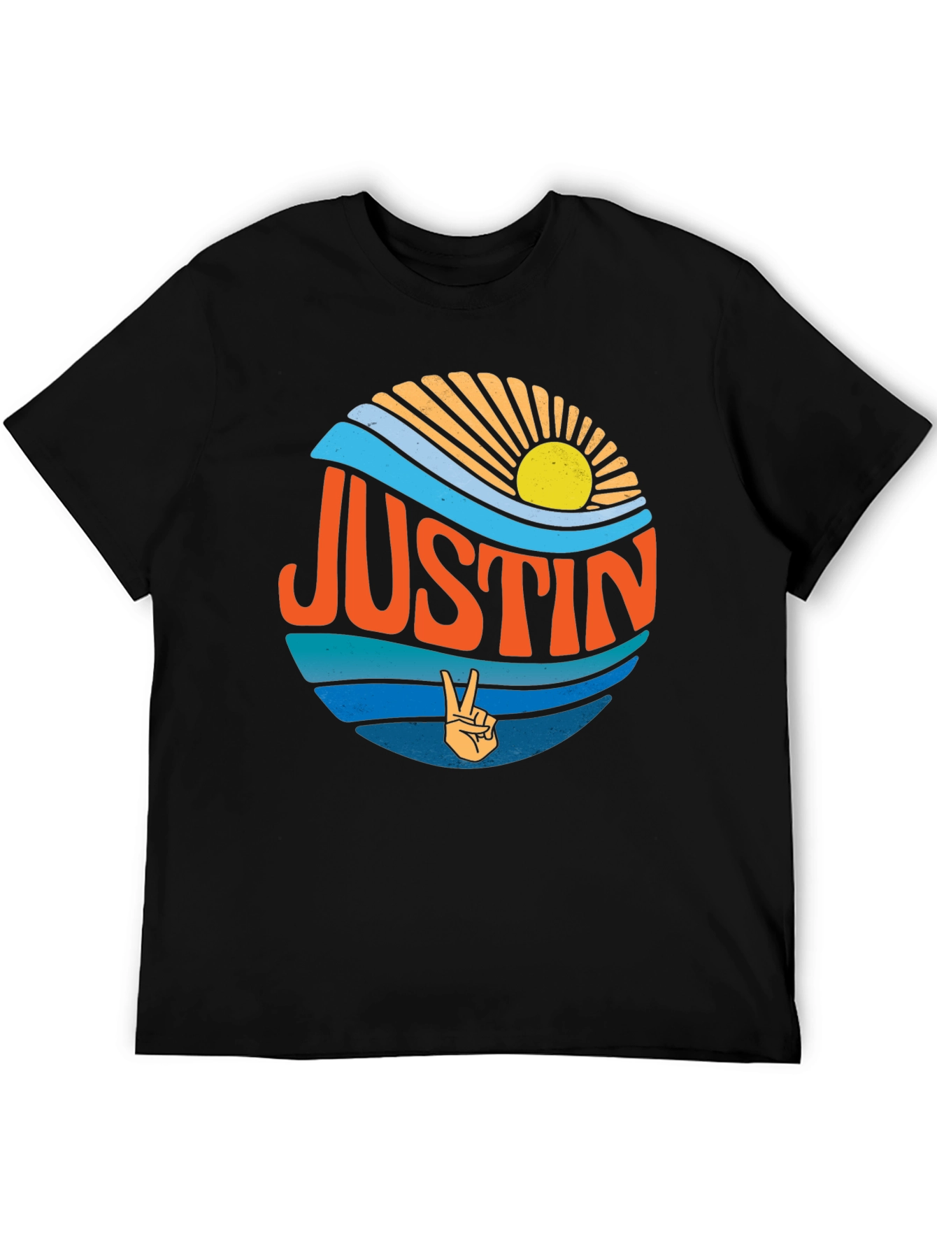 Retro Justin Peace Sign T-Shirt