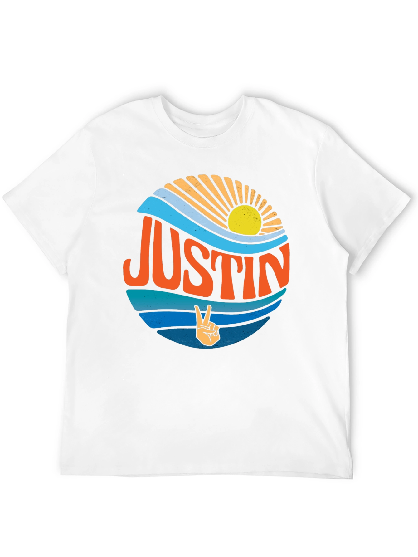 Retro Justin Peace Sign T-Shirt