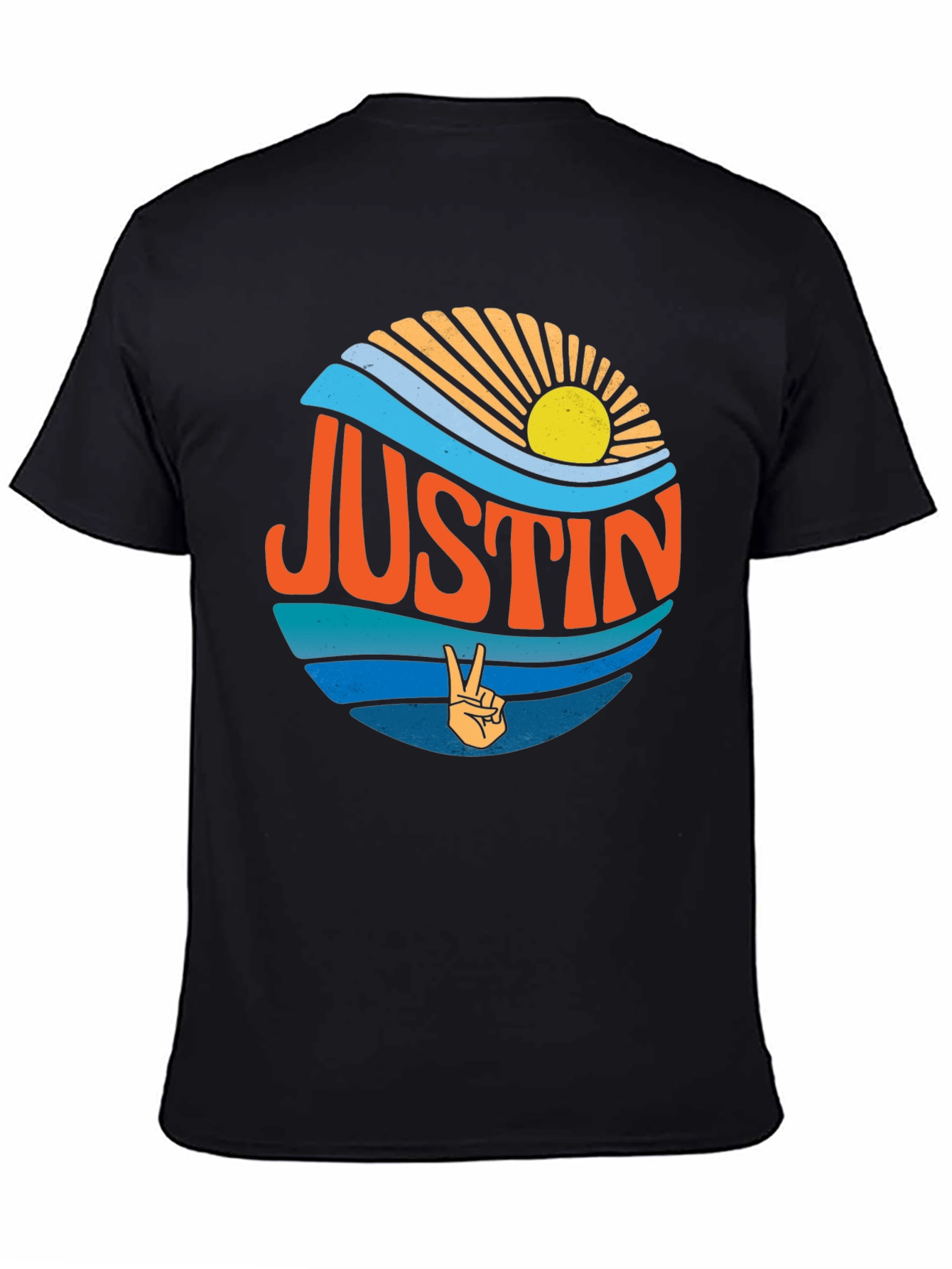 Retro Justin Peace Sign T-Shirt