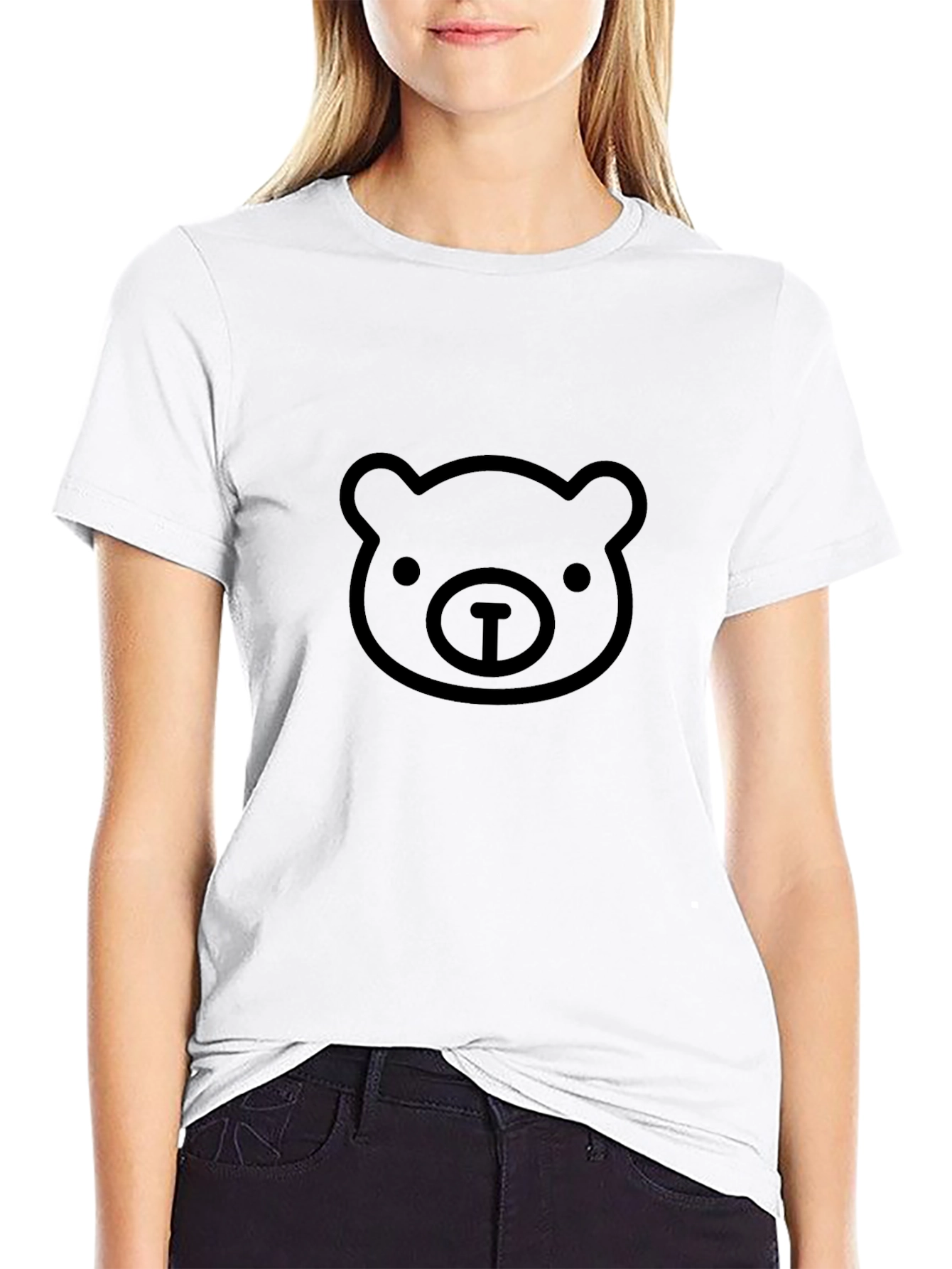 Bear Graphic Black T-Shirt: Soft Cotton Blend