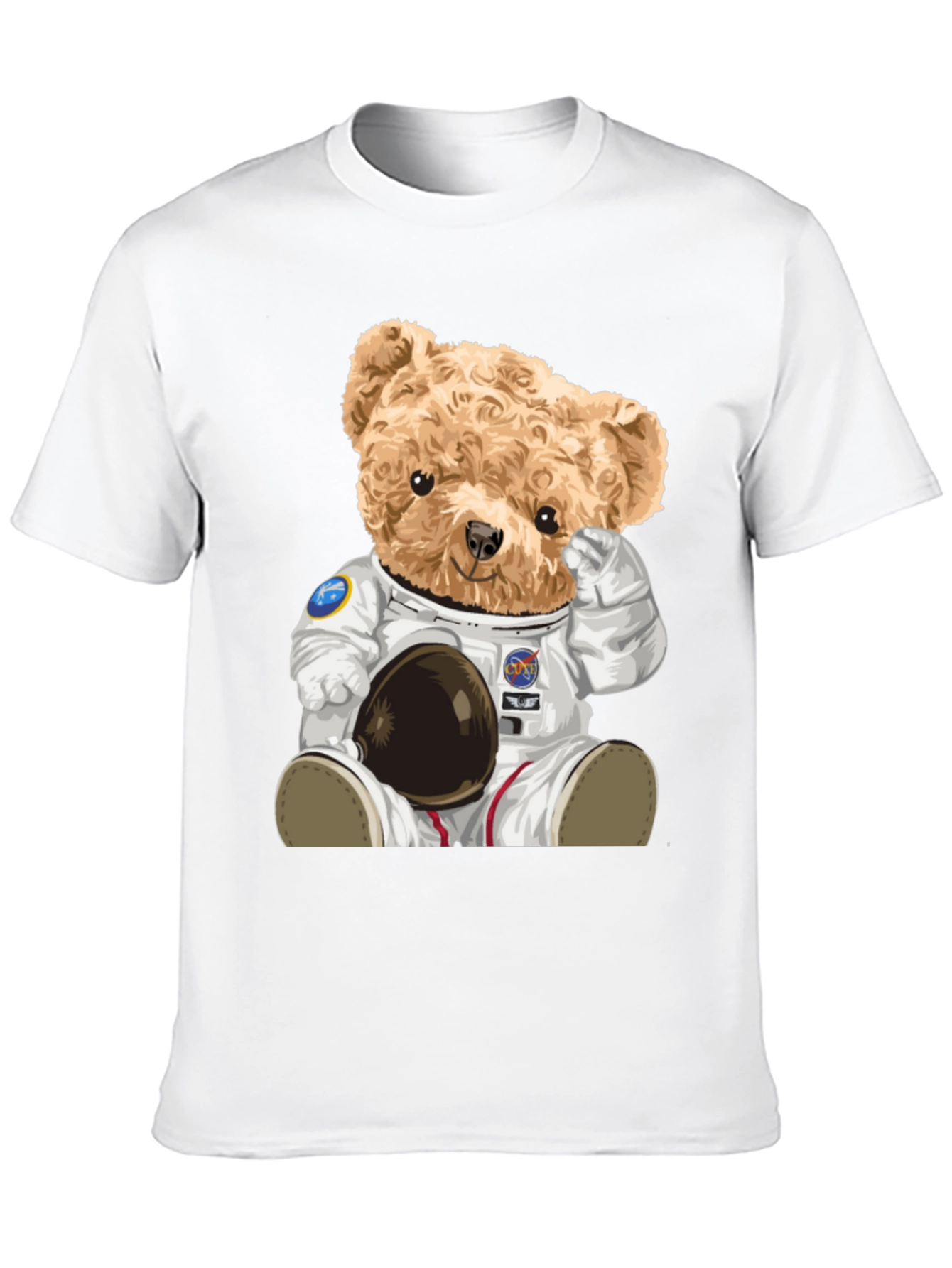 Astronaut Teddy Bear Graphic T-Shirt