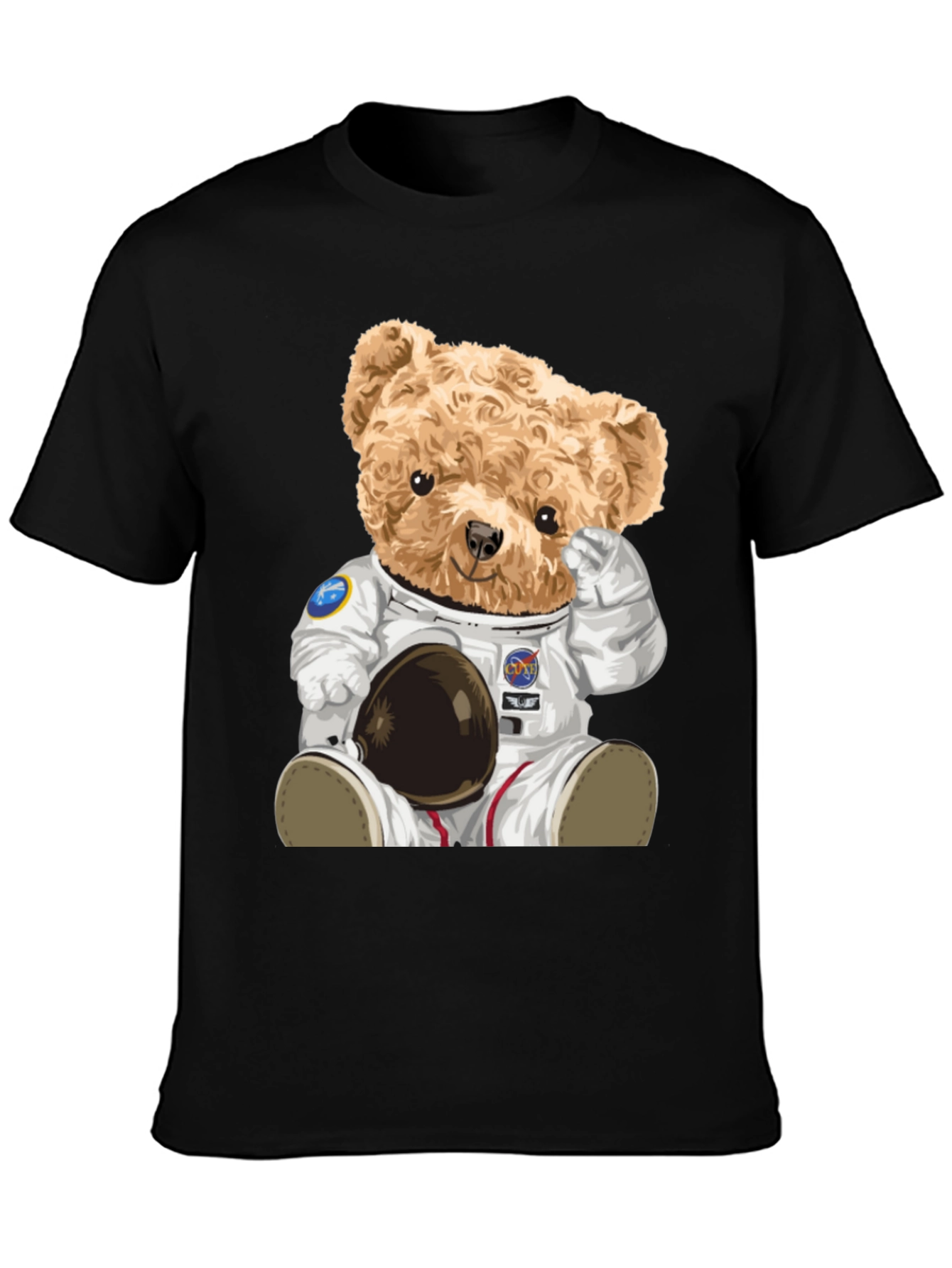 Astronaut Teddy Bear Graphic T-Shirt
