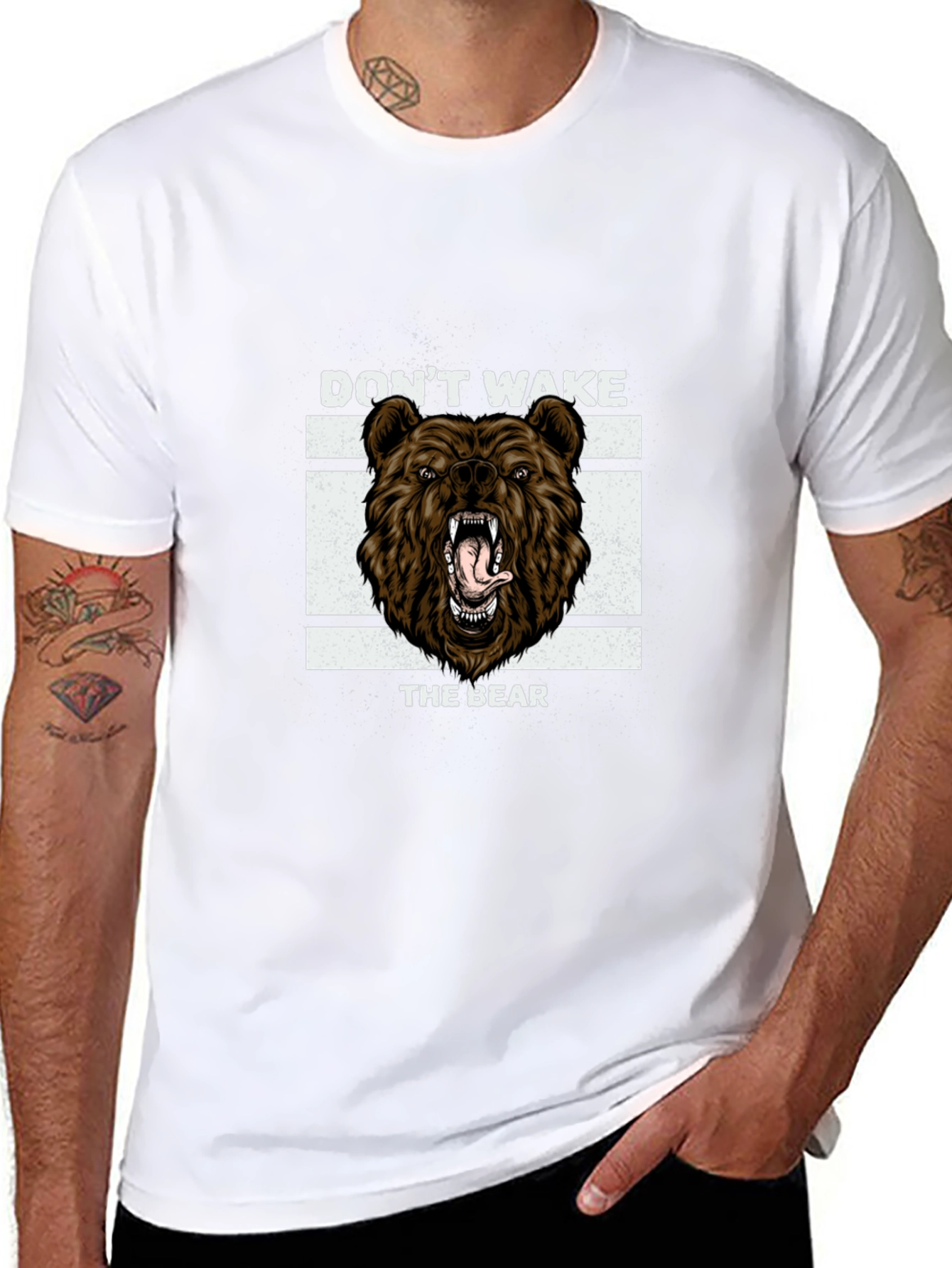 Dont Wake The Bear Black T-Shirt