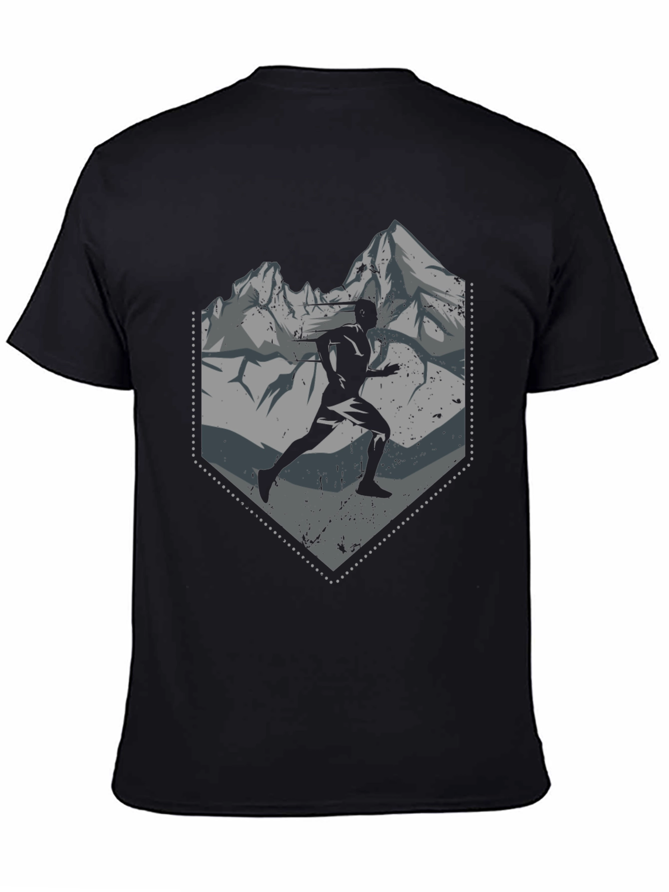 Mountain Runner Graphic Tee - Black