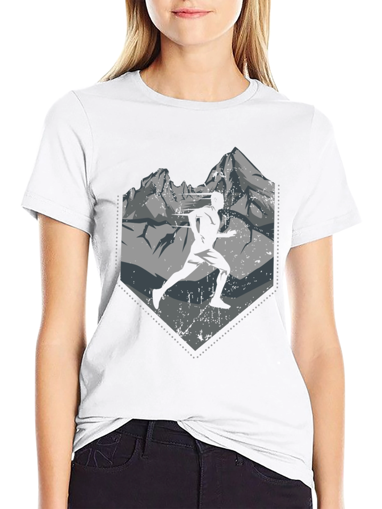 Mountain Runner Graphic Tee - Black