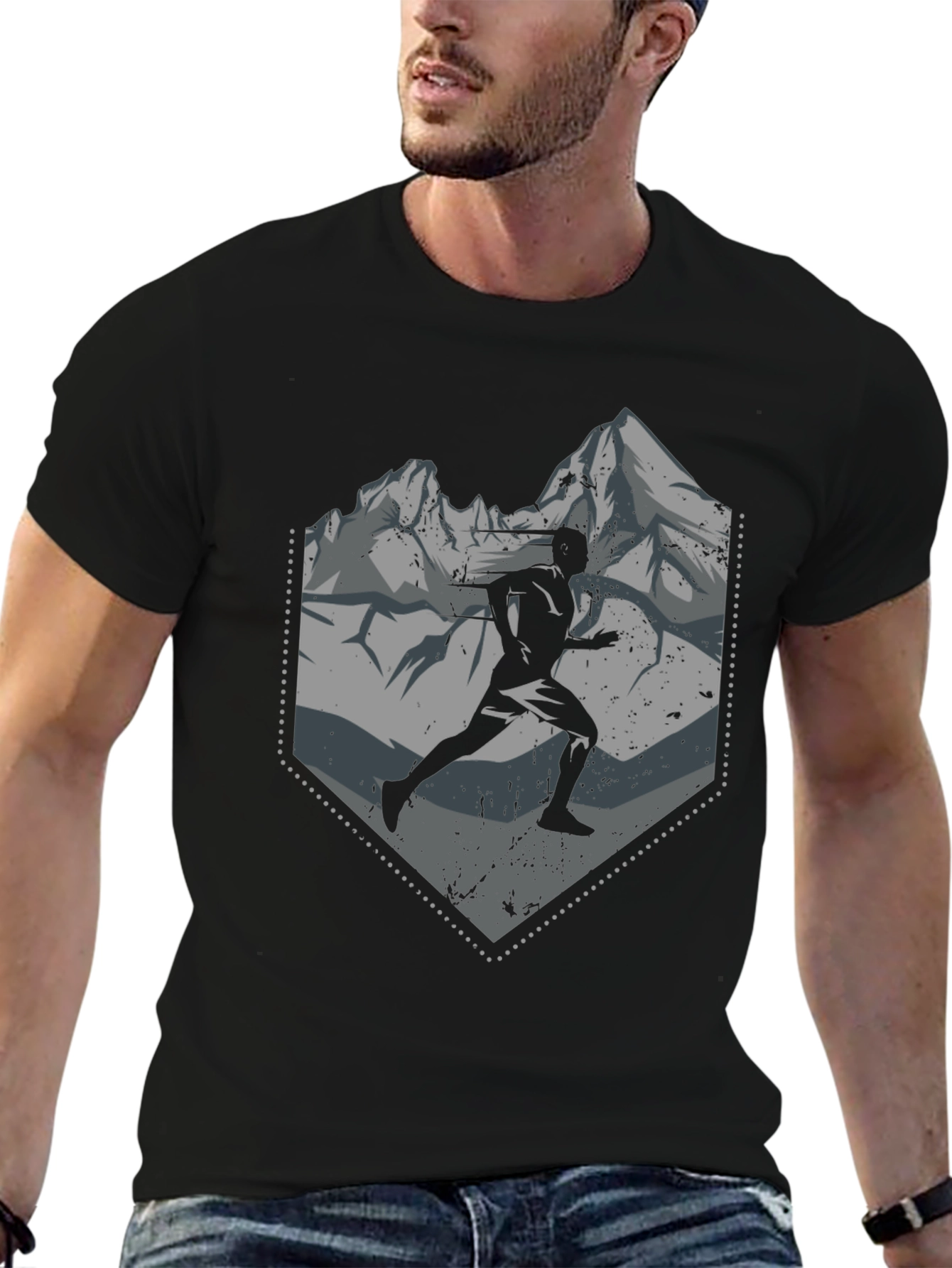 Mountain Runner Graphic Tee - Black