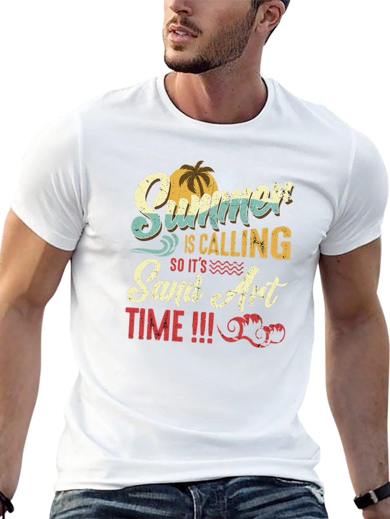 Summer Sand Art Time Graphic T-Shirt