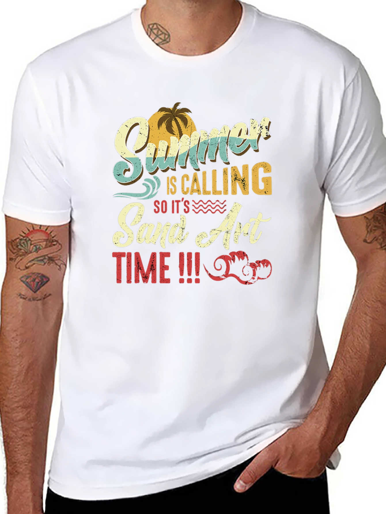 Summer Sand Art Time Graphic T-Shirt