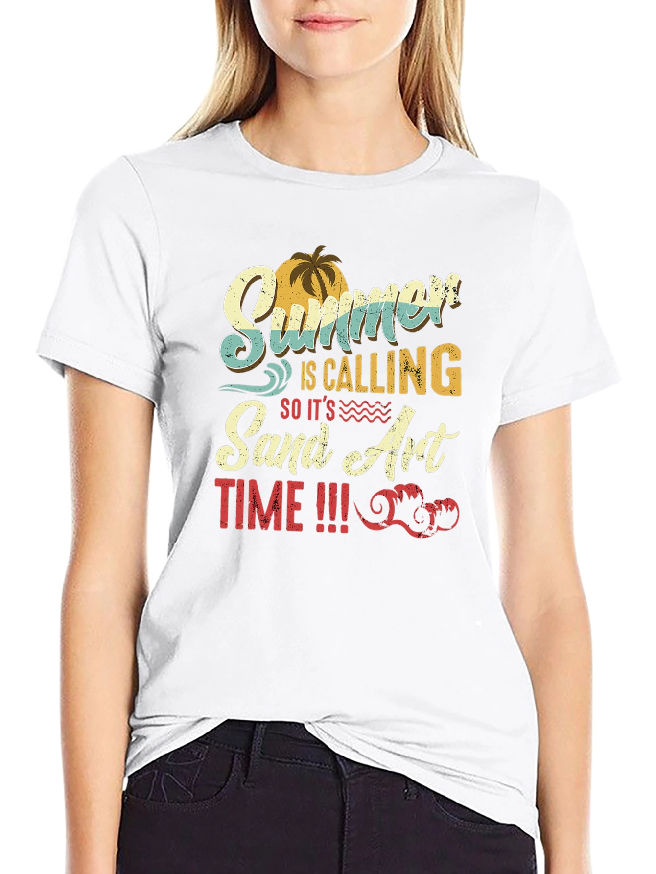 Summer Sand Art Time Graphic T-Shirt