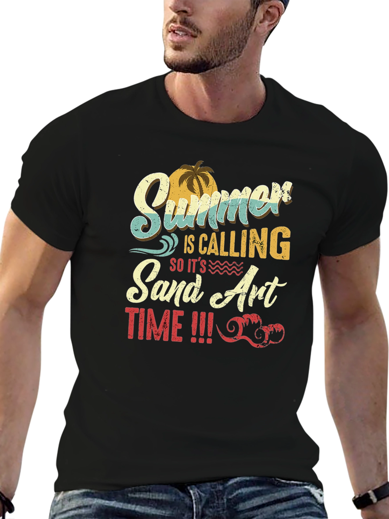 Summer Sand Art Time Graphic T-Shirt