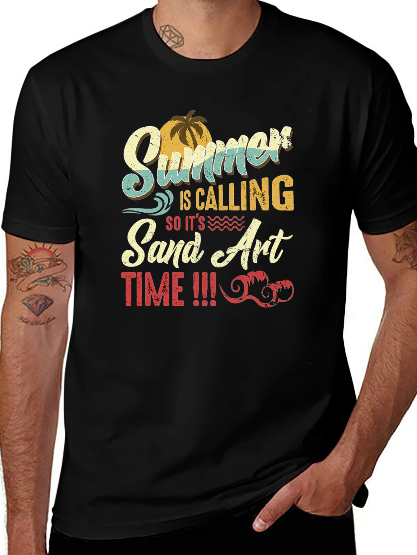 Summer Sand Art Time Graphic T-Shirt