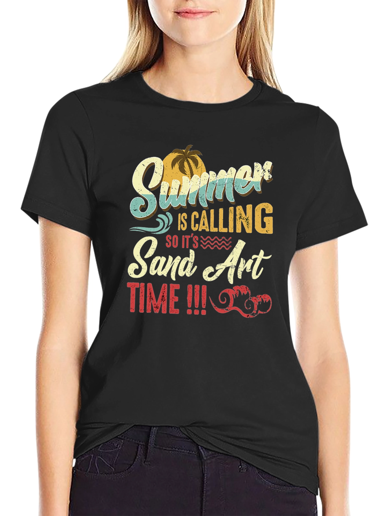 Summer Sand Art Time Graphic T-Shirt