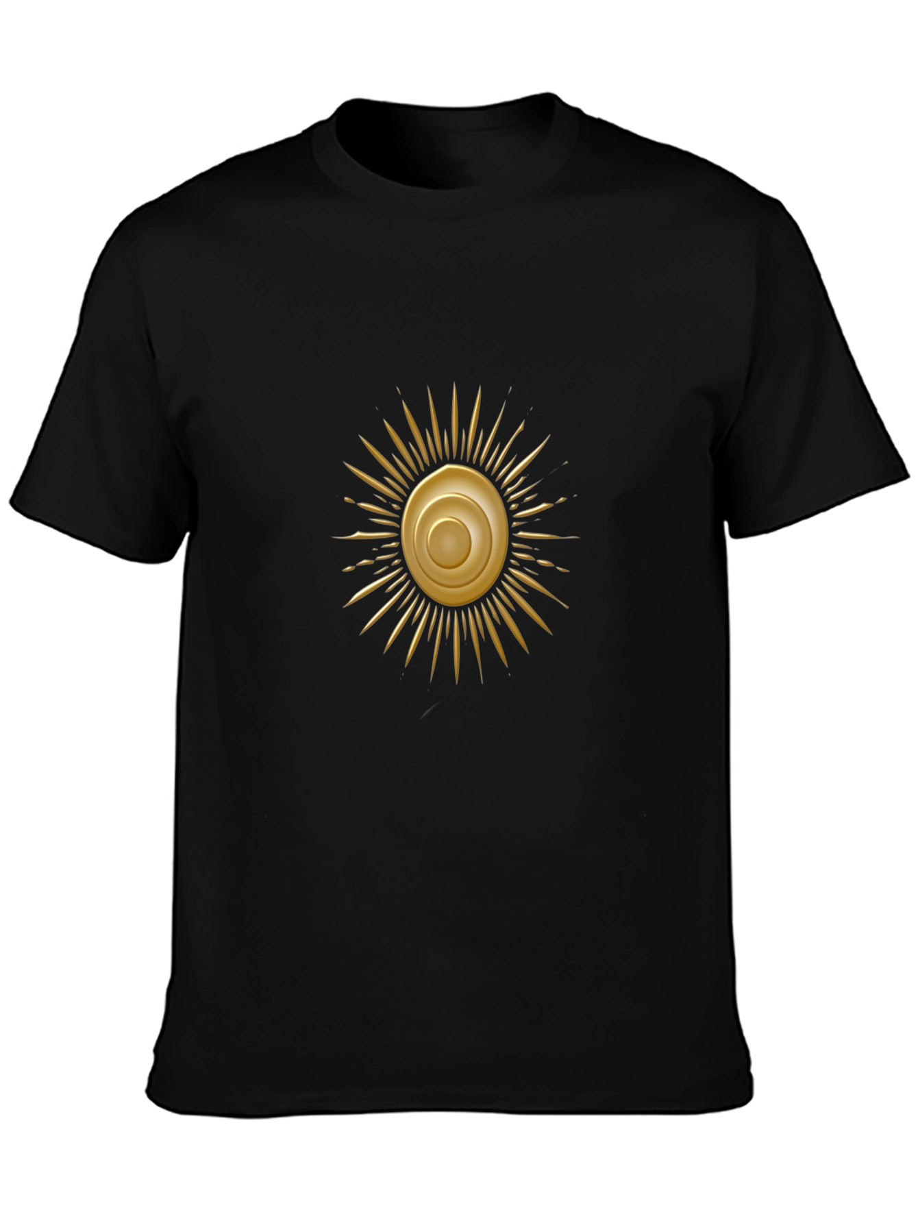 Golden Sun Graphic Black T-Shirt