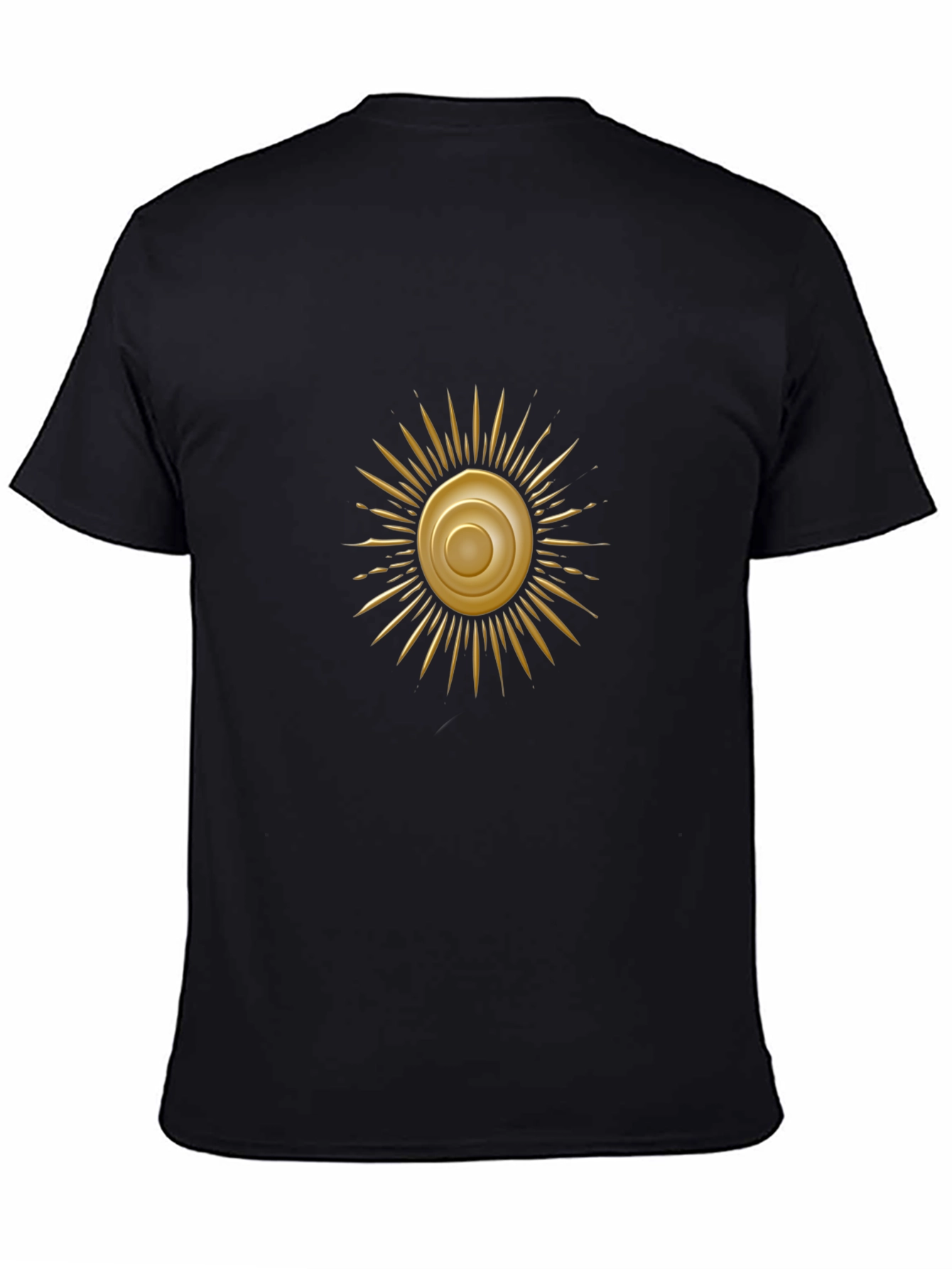 Golden Sun Graphic Black T-Shirt