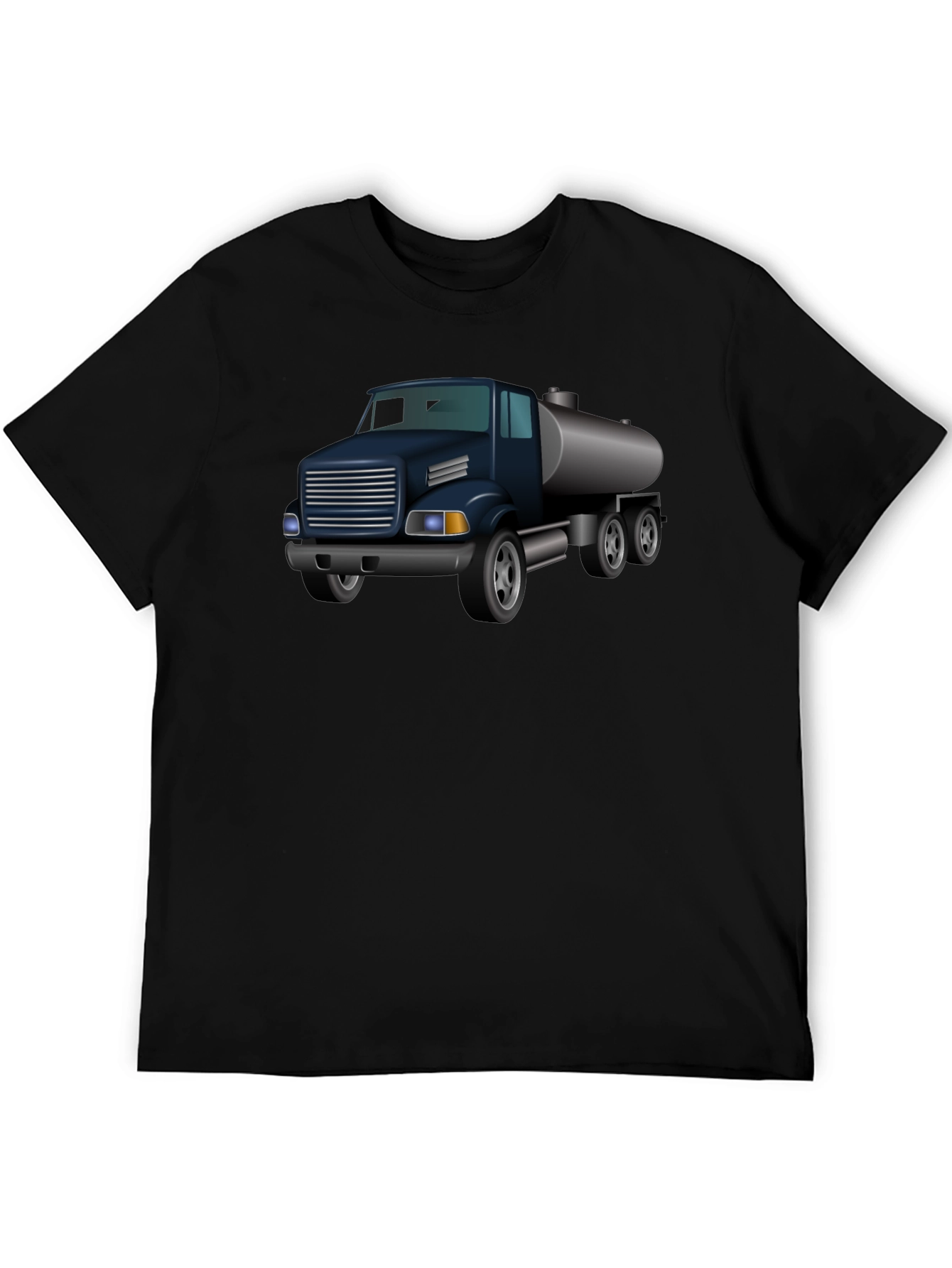 Truck Graphic T-Shirt - Black Crew Neck Tee