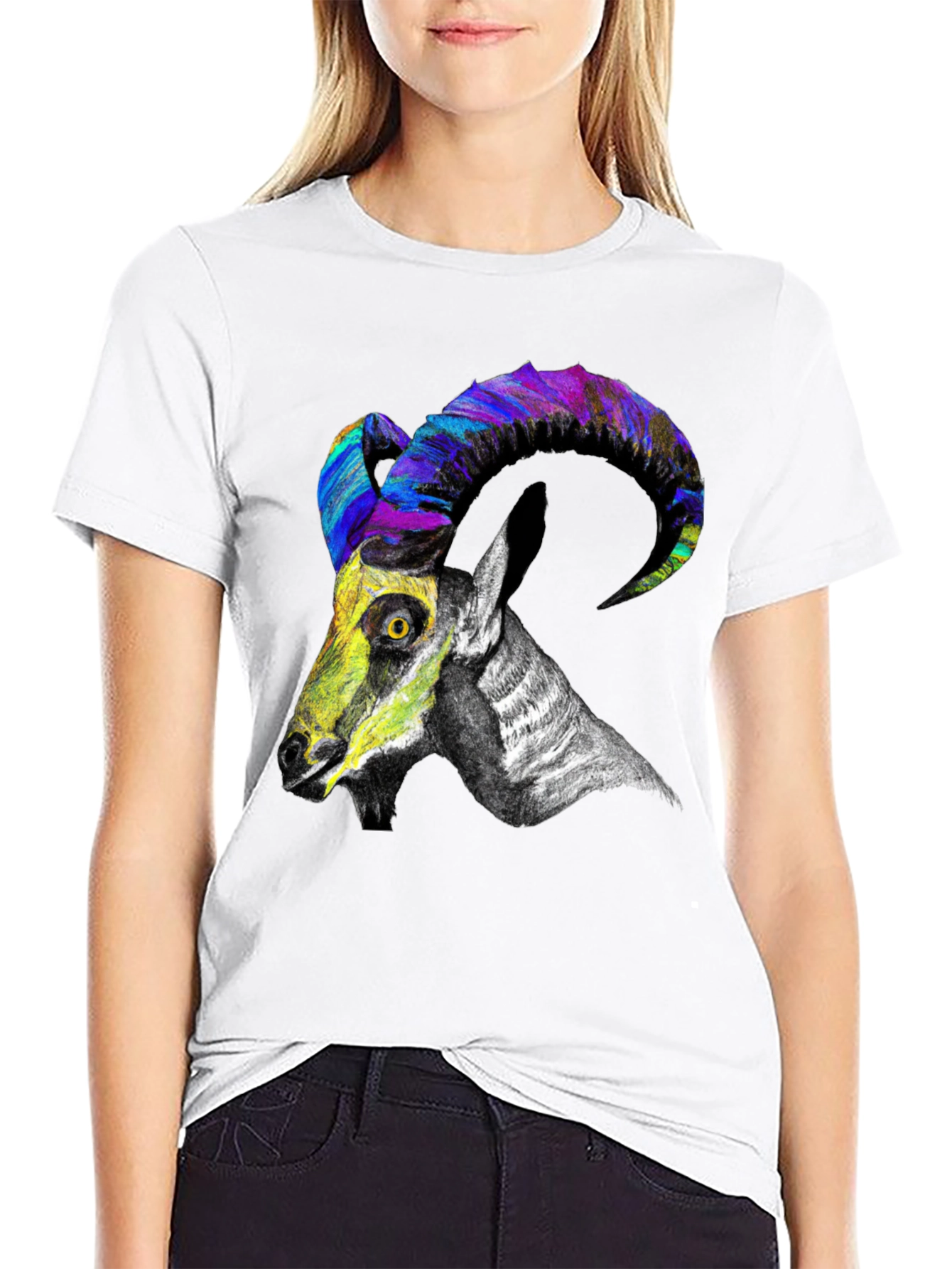 Cool Goat Graphic Tee - Mens Black T-Shirt