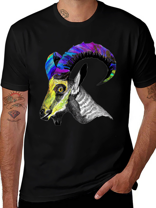 Cool Goat Graphic Tee - Mens Black T-Shirt