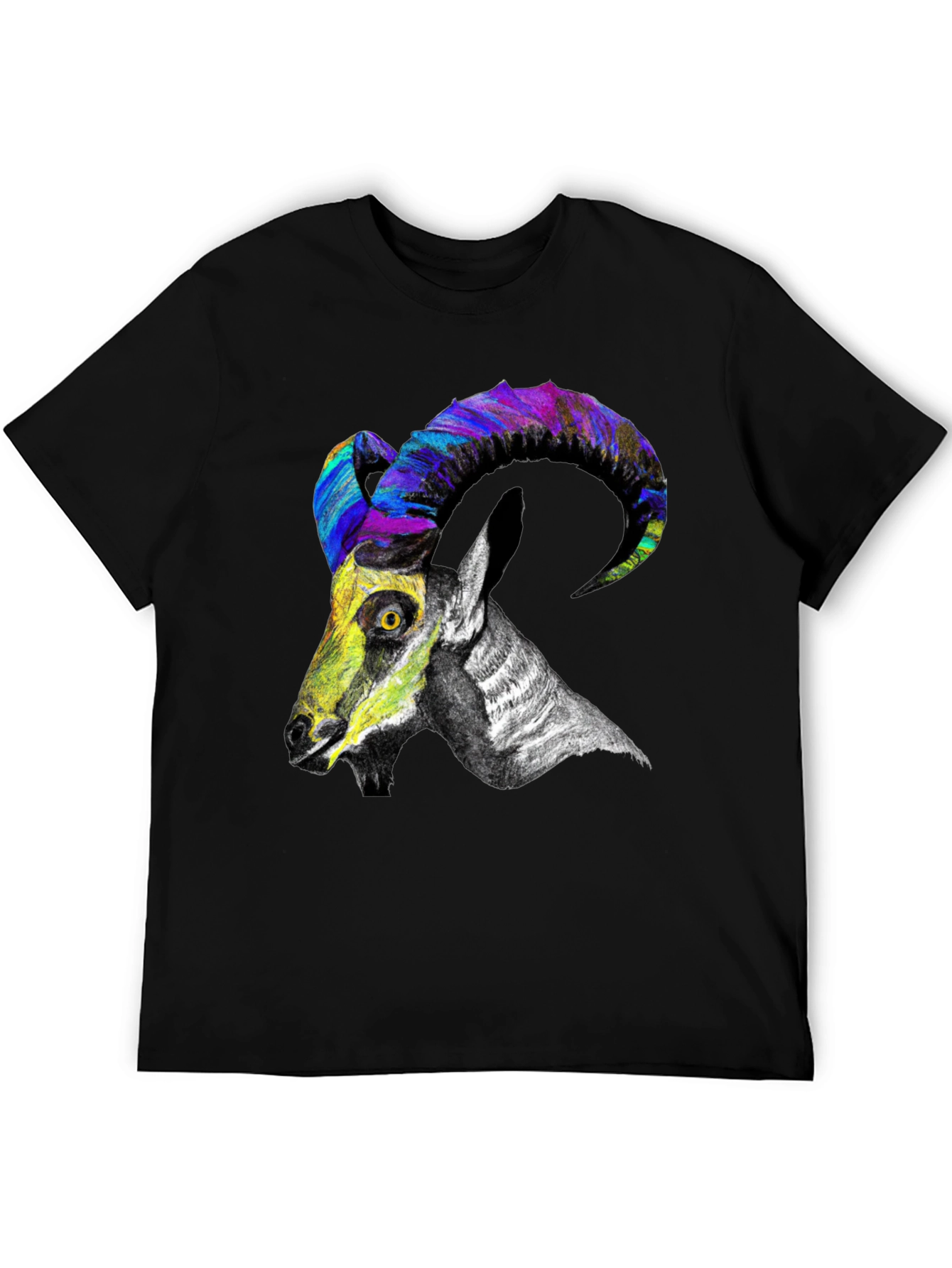 Cool Goat Graphic Tee - Mens Black T-Shirt