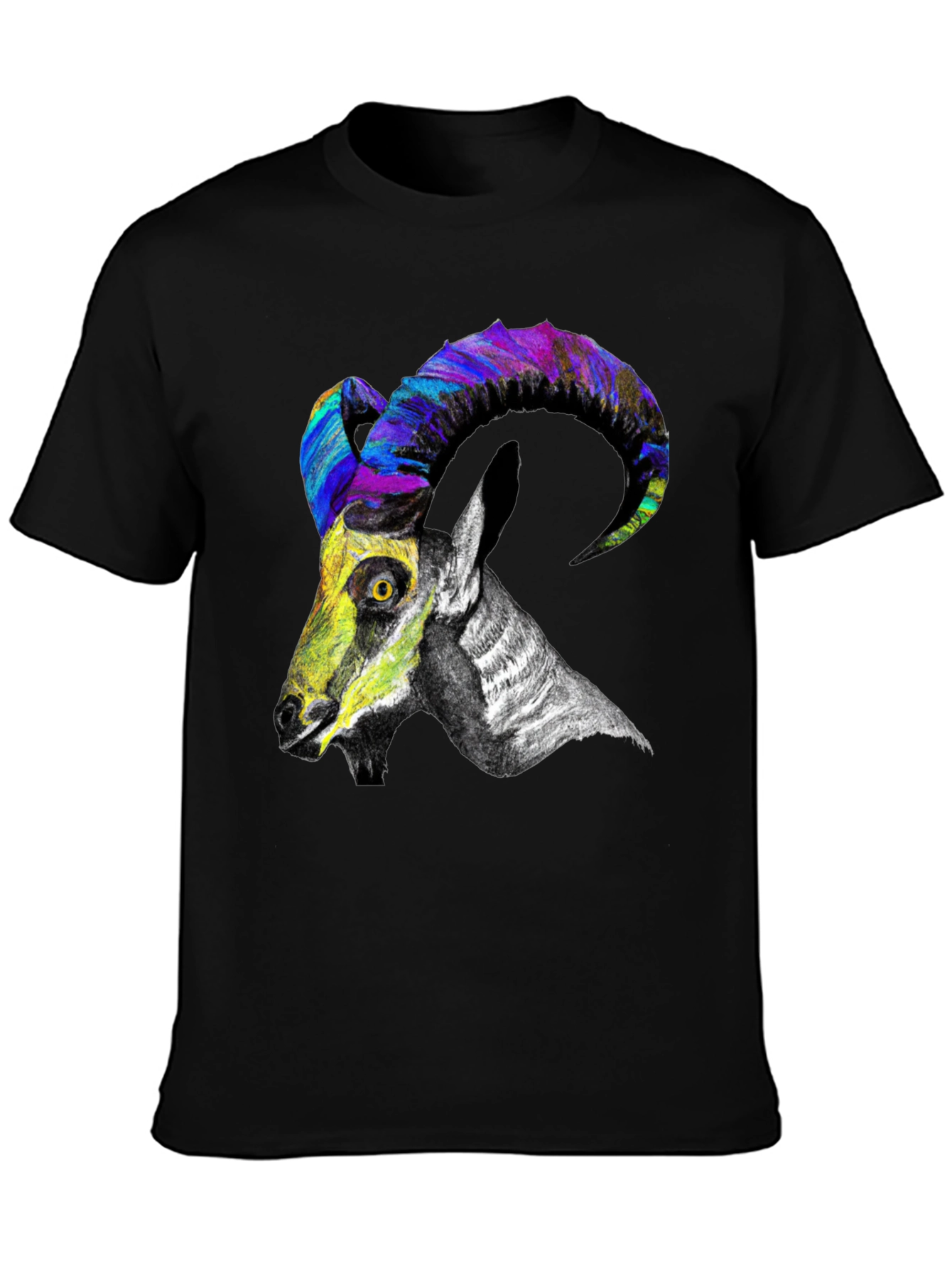 Cool Goat Graphic Tee - Mens Black T-Shirt