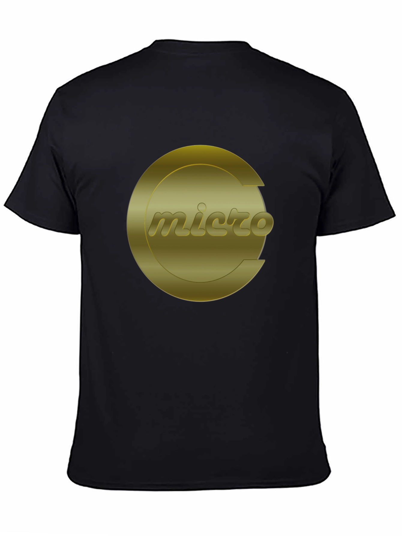 Micro Gold Logo Black T-Shirt