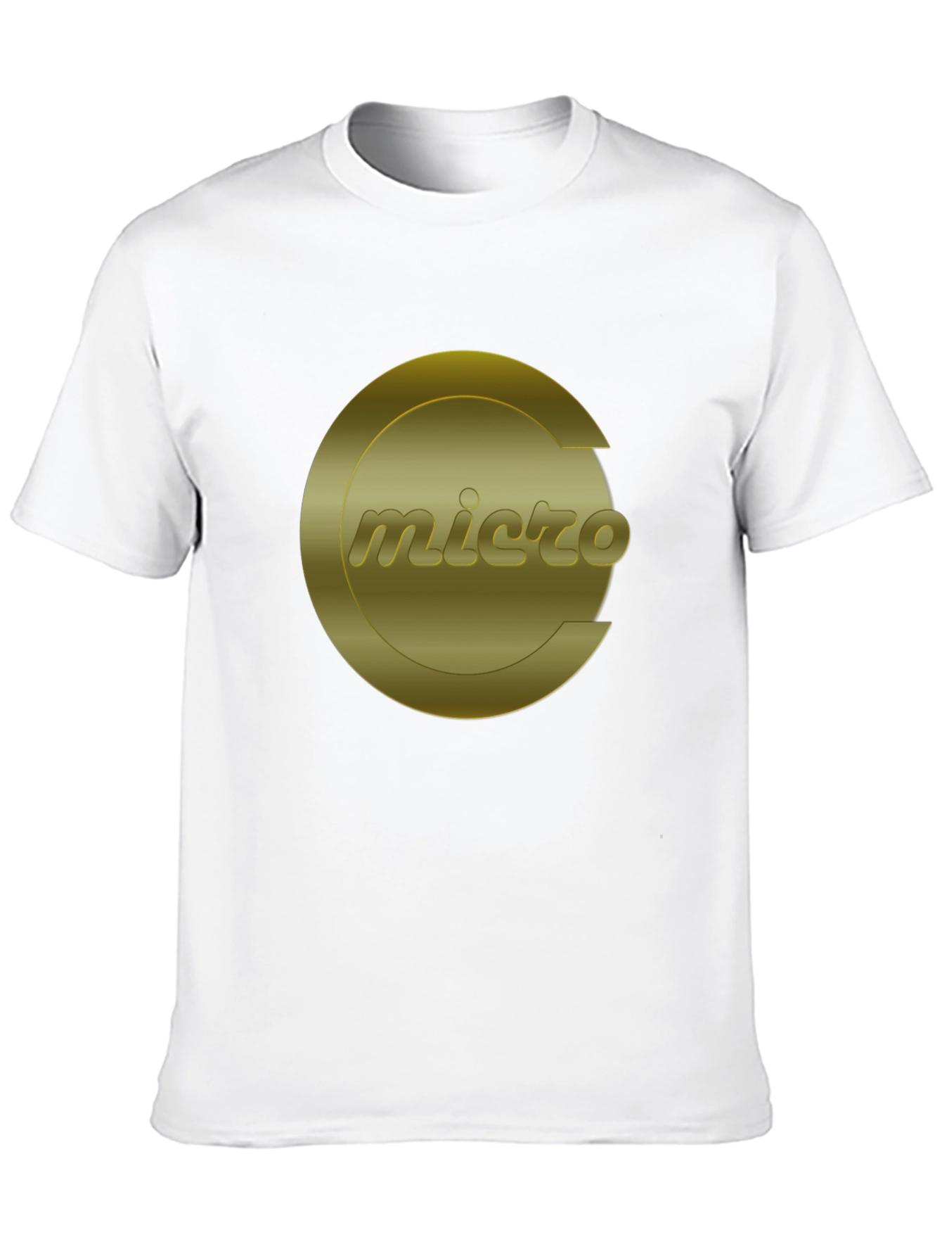 Micro Gold Logo Black T-Shirt