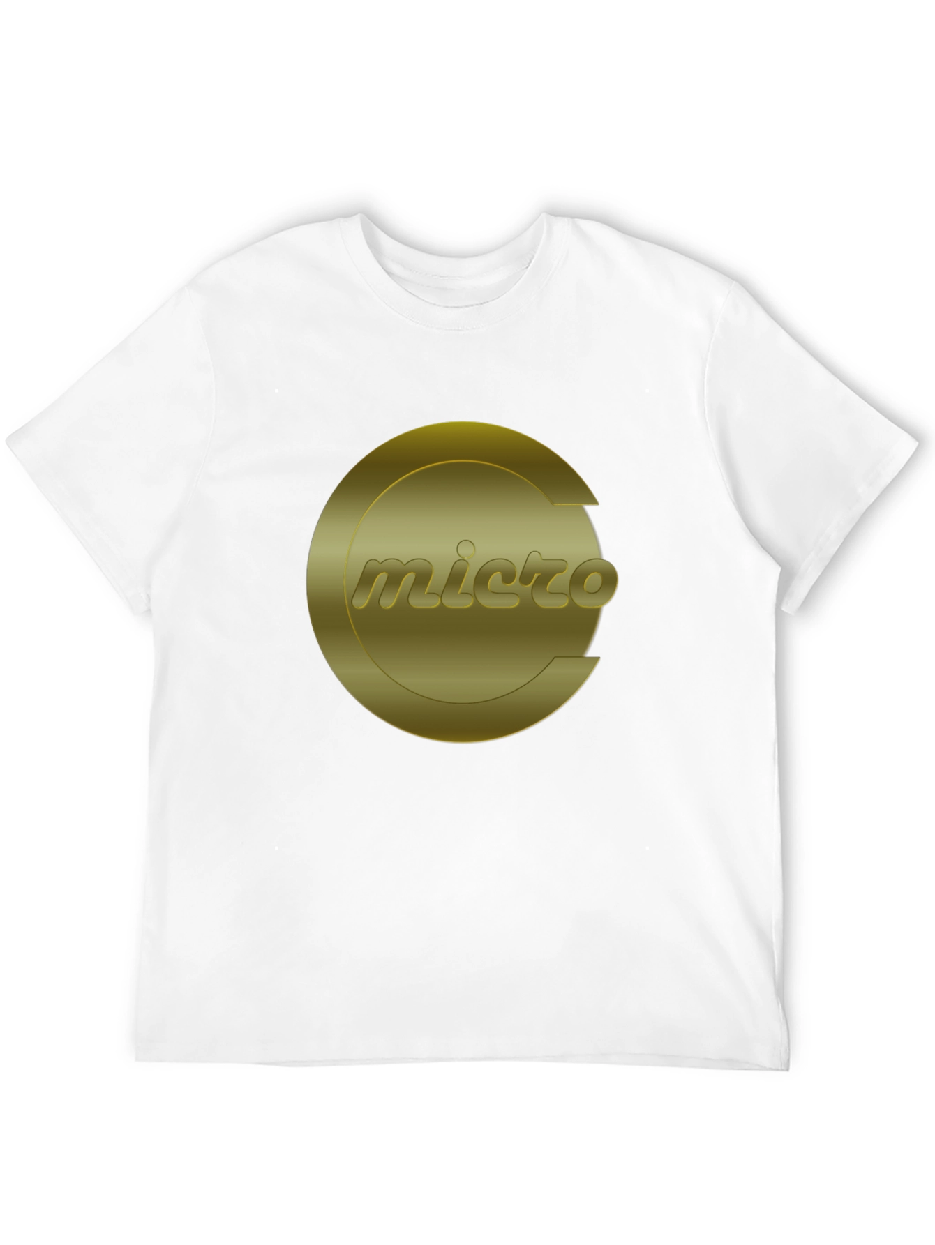 Micro Gold Logo Black T-Shirt