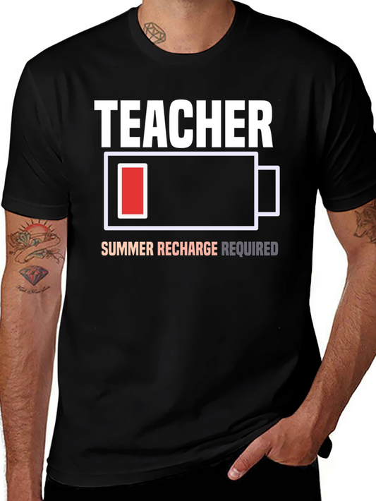 Teacher Summer Recharge Required T-Shirt